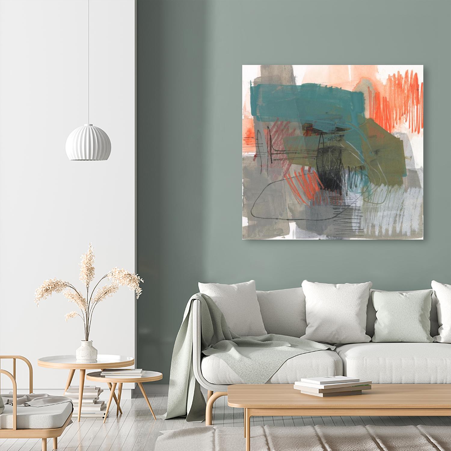 Central Fuse I by Jennifer Goldberger on GIANT ART - orange abstract abstract