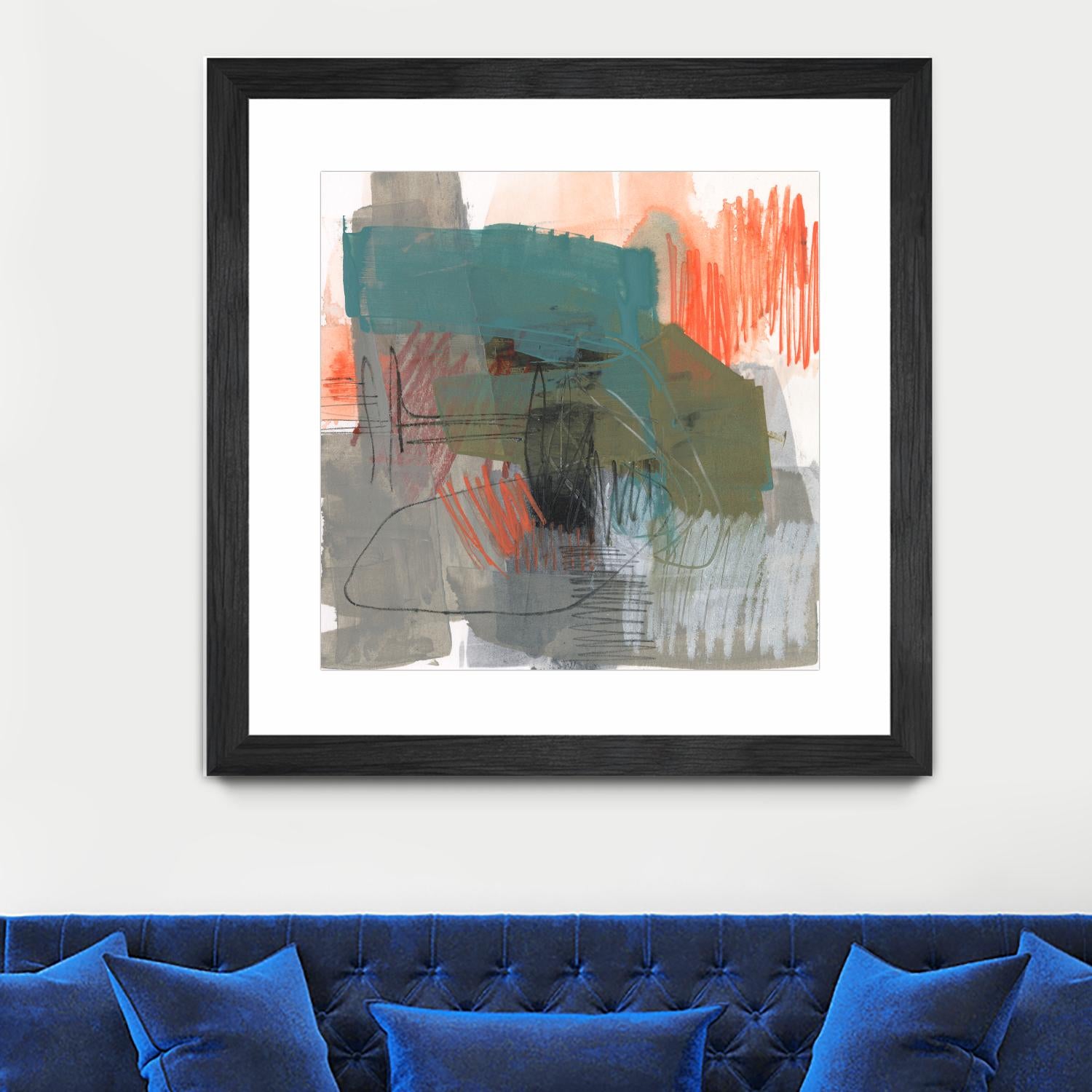 Central Fuse I by Jennifer Goldberger on GIANT ART - orange abstract abstract
