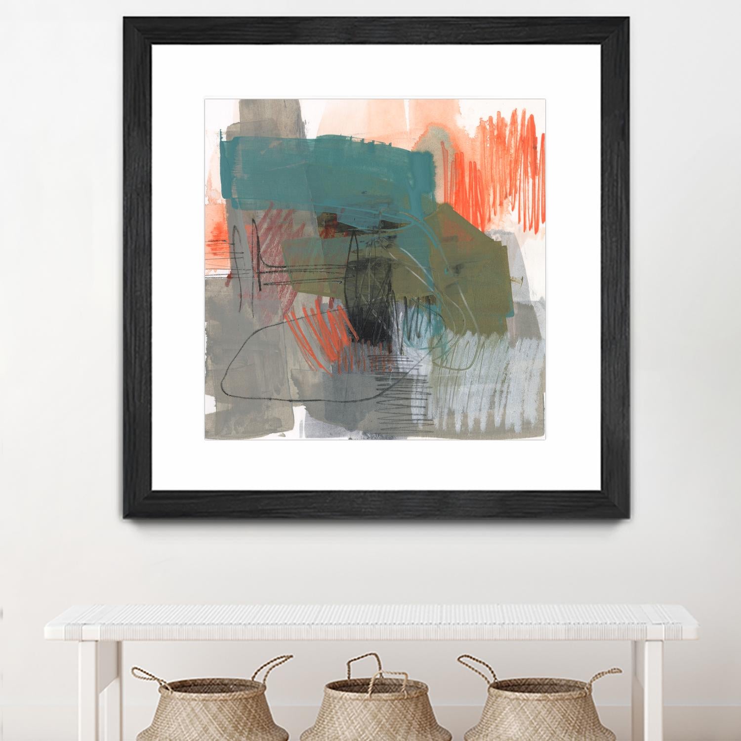 Central Fuse I by Jennifer Goldberger on GIANT ART - orange abstract abstract