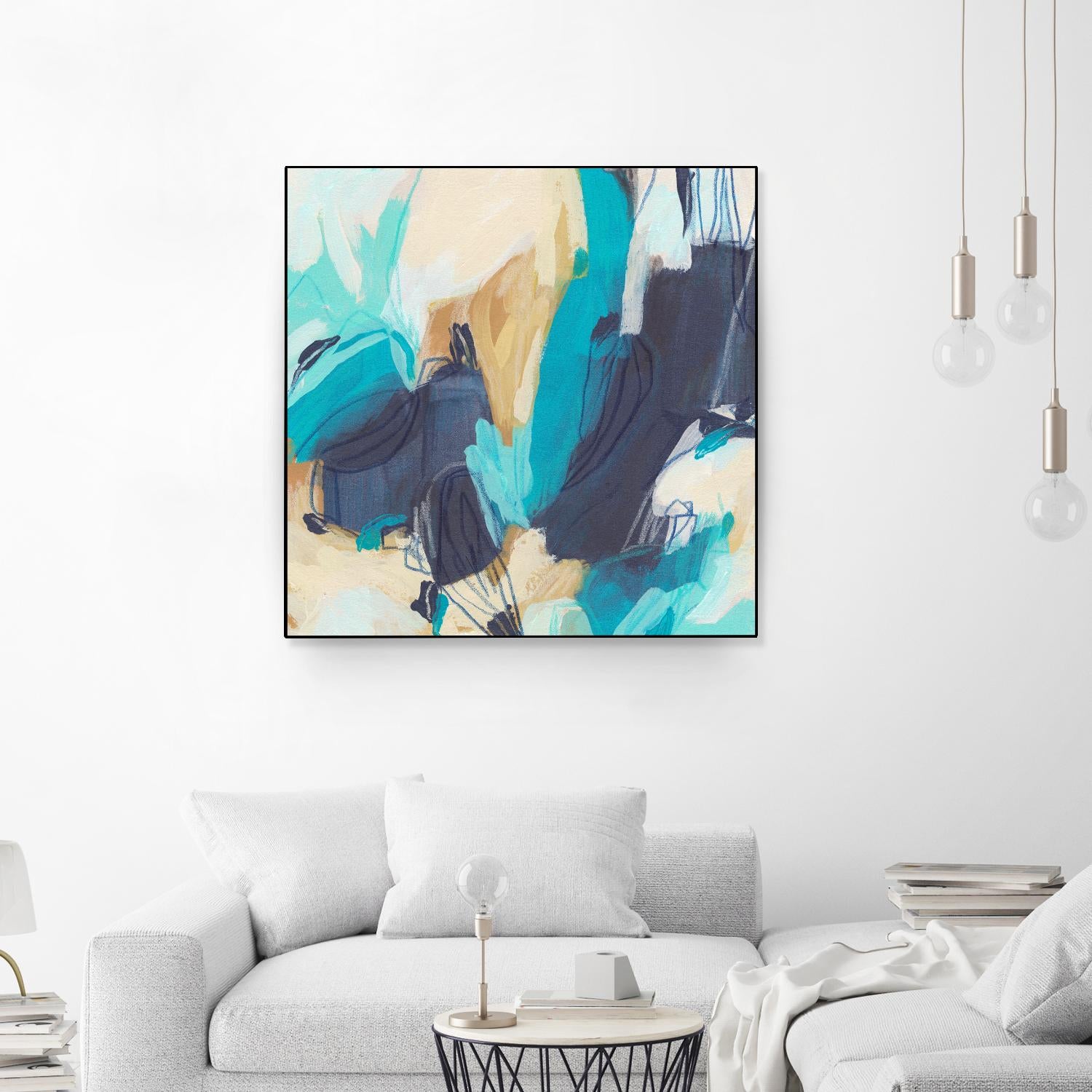 Blue Hive II by June Vess on GIANT ART - beige abstract abstract