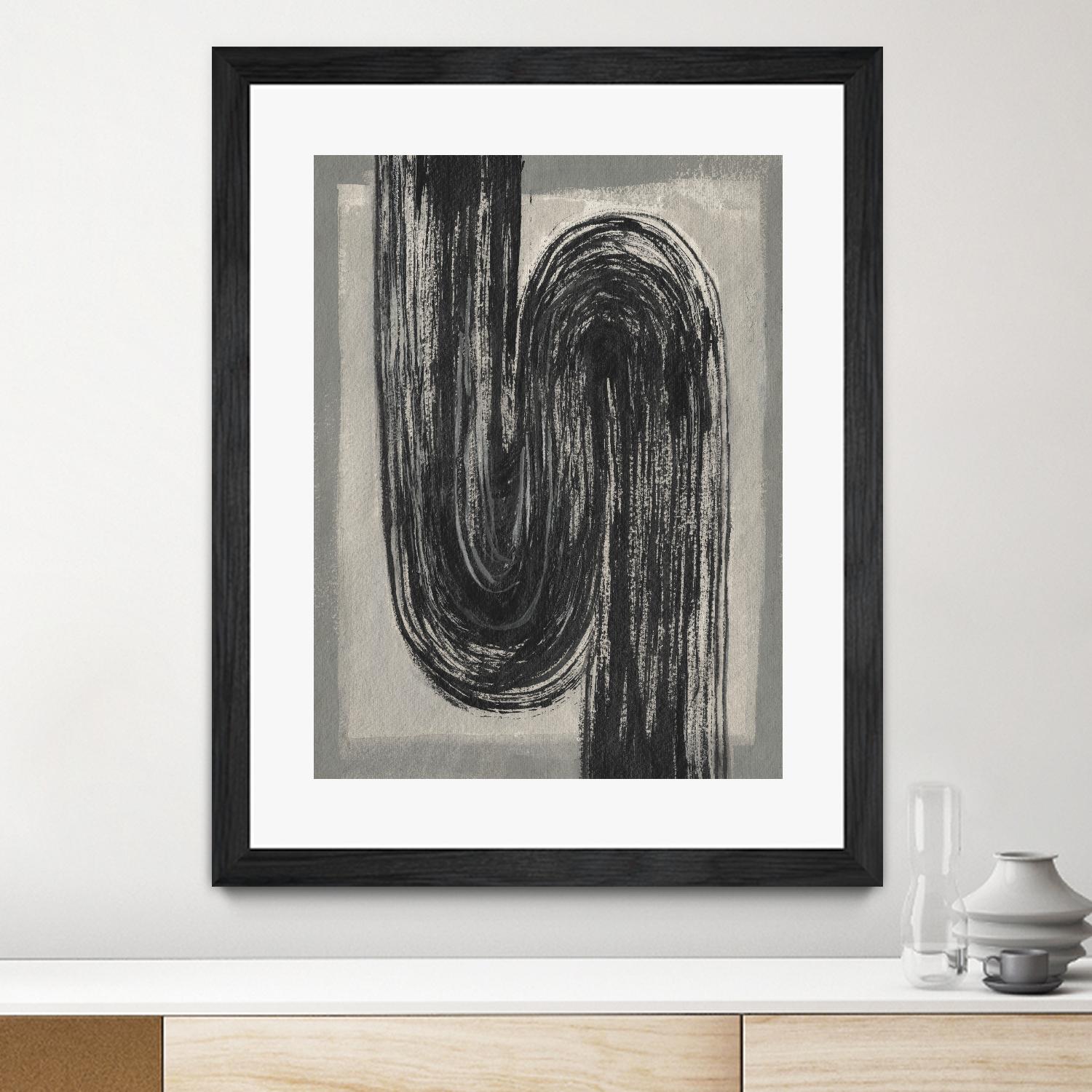 Grey Linear Path II by Jennifer Goldberger on GIANT ART - beige abstract abstract
