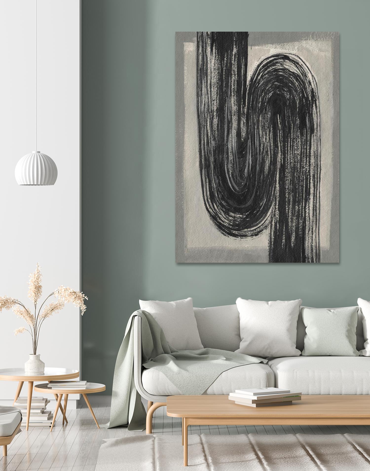 Grey Linear Path II by Jennifer Goldberger on GIANT ART - beige abstract abstract