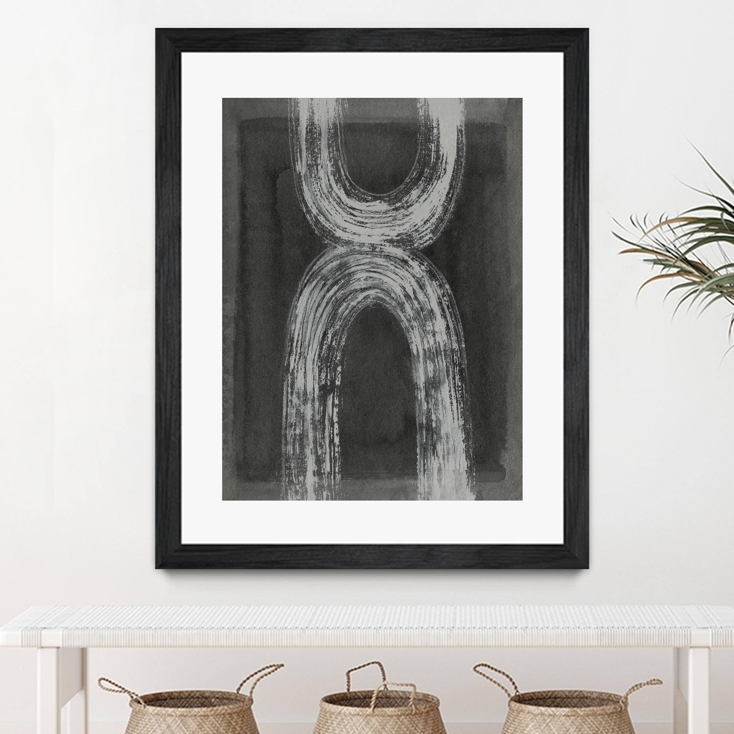 Grey Linear Path IV by Jennifer Goldberger on GIANT ART - white abstract