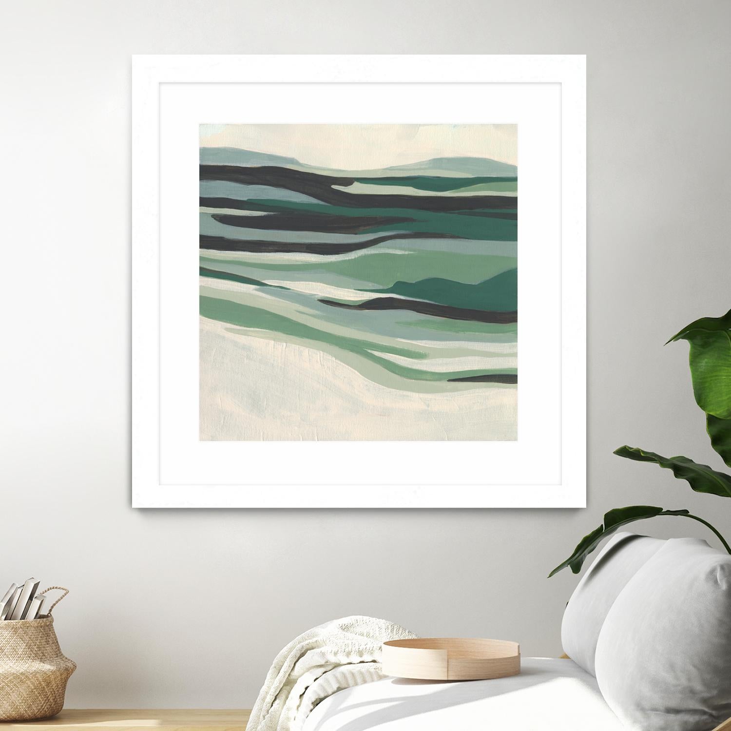 Green Mesa I by June Vess on GIANT ART - beige abstract abstract