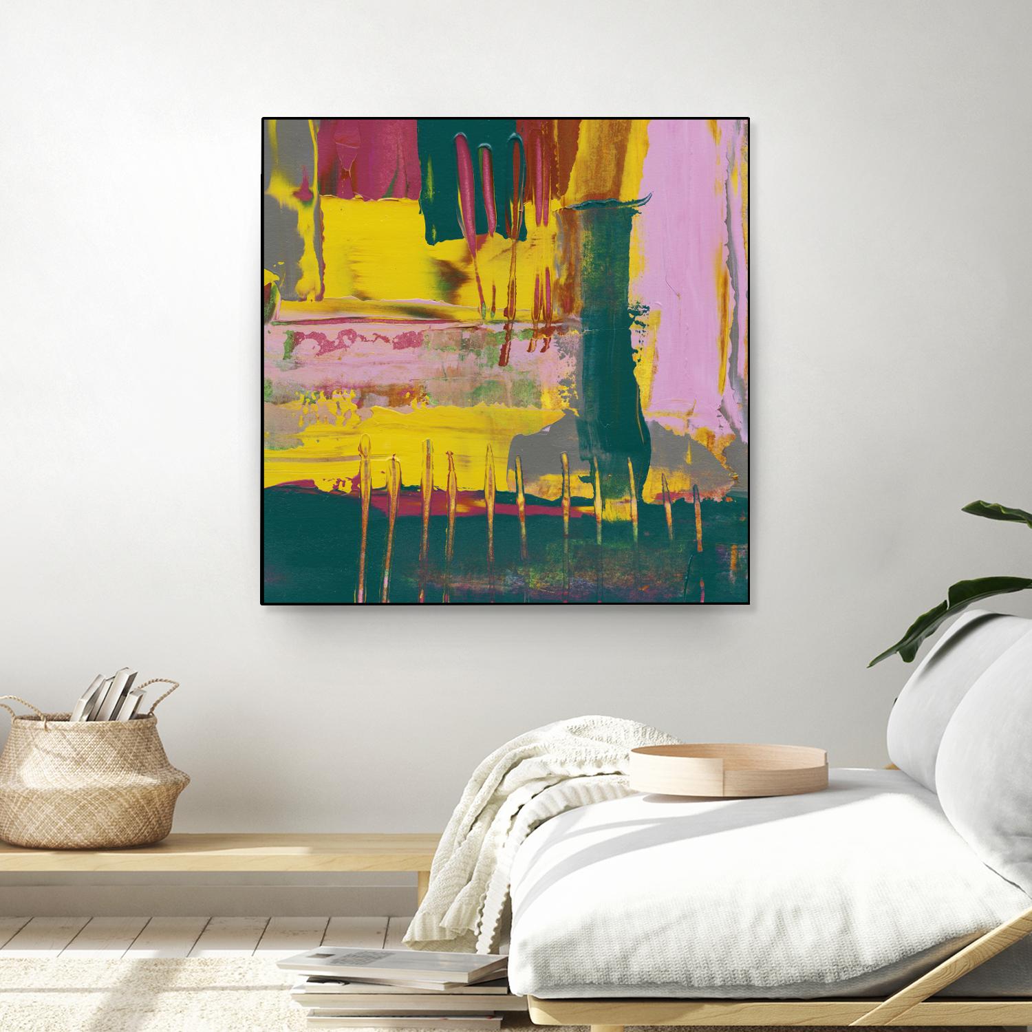 City Lights II by Jennifer Goldberger on GIANT ART - pink abstract