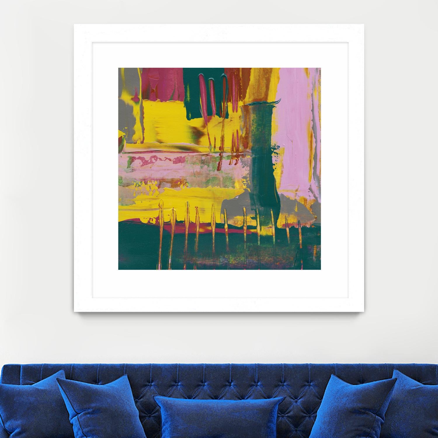 City Lights II by Jennifer Goldberger on GIANT ART - pink abstract
