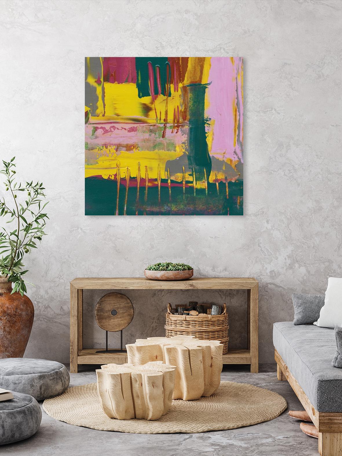 City Lights II by Jennifer Goldberger on GIANT ART - pink abstract