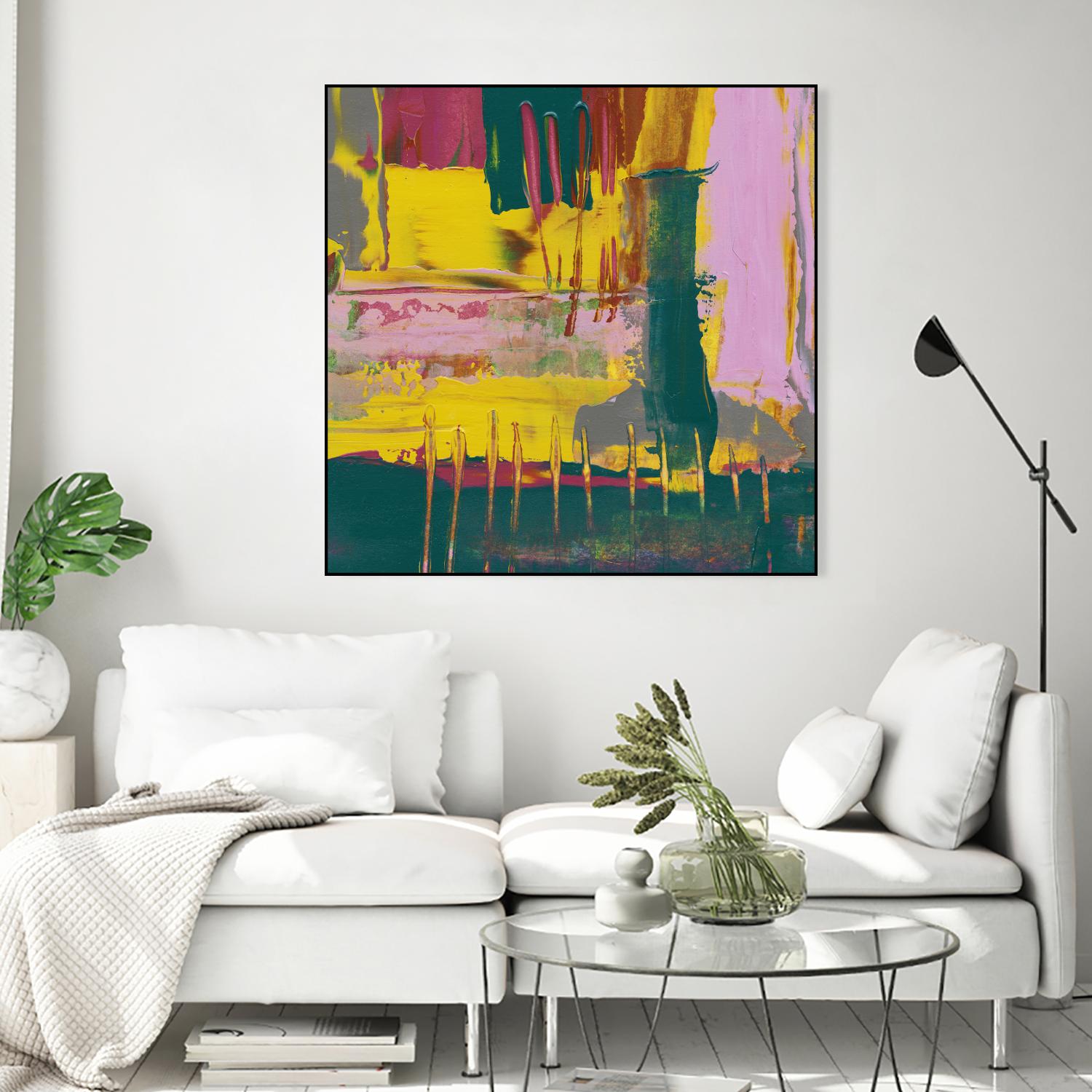 City Lights II by Jennifer Goldberger on GIANT ART - pink abstract