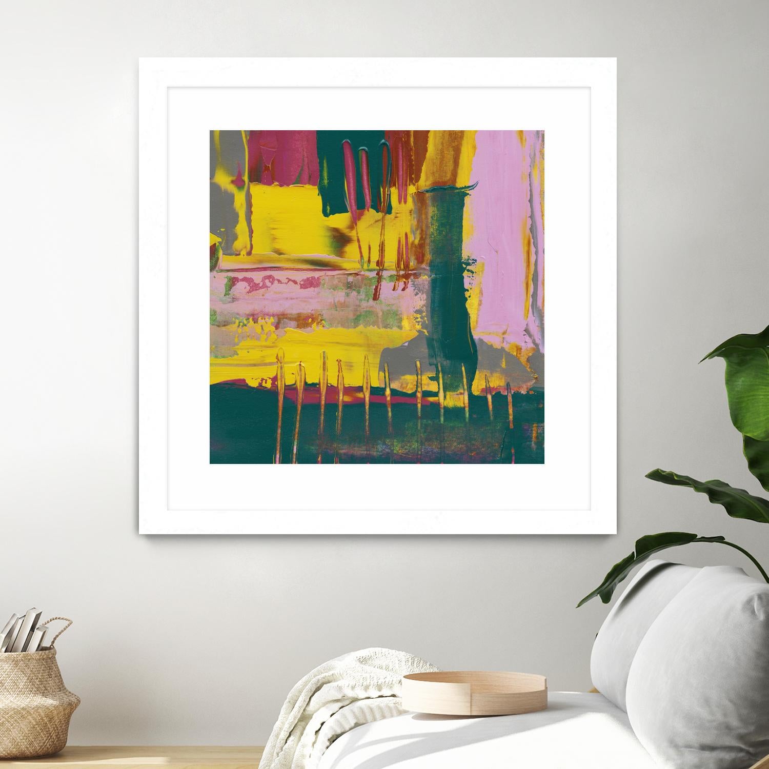 City Lights II by Jennifer Goldberger on GIANT ART - pink abstract