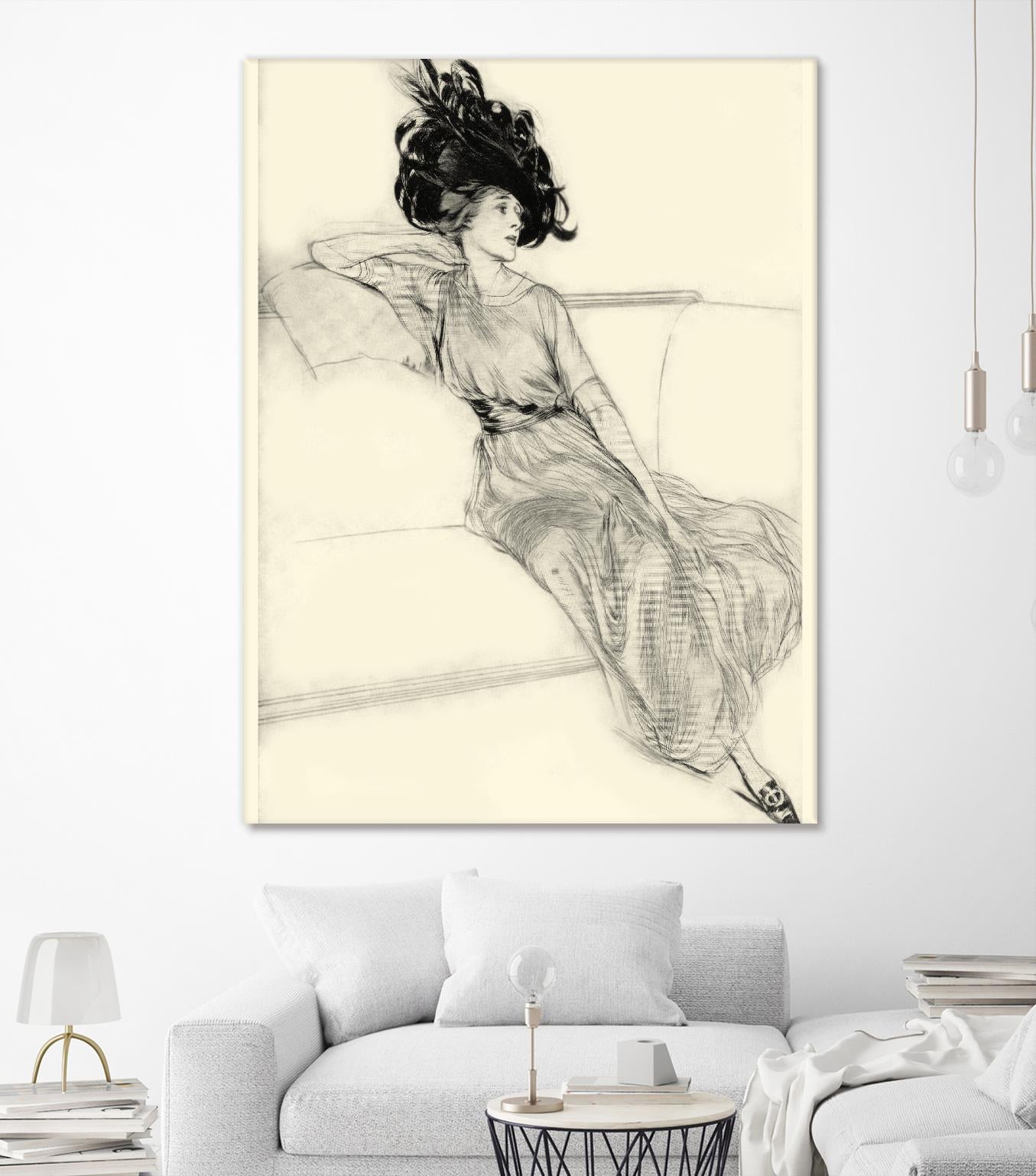 Feather Hat I by Vision Studio on GIANT ART - black fashion