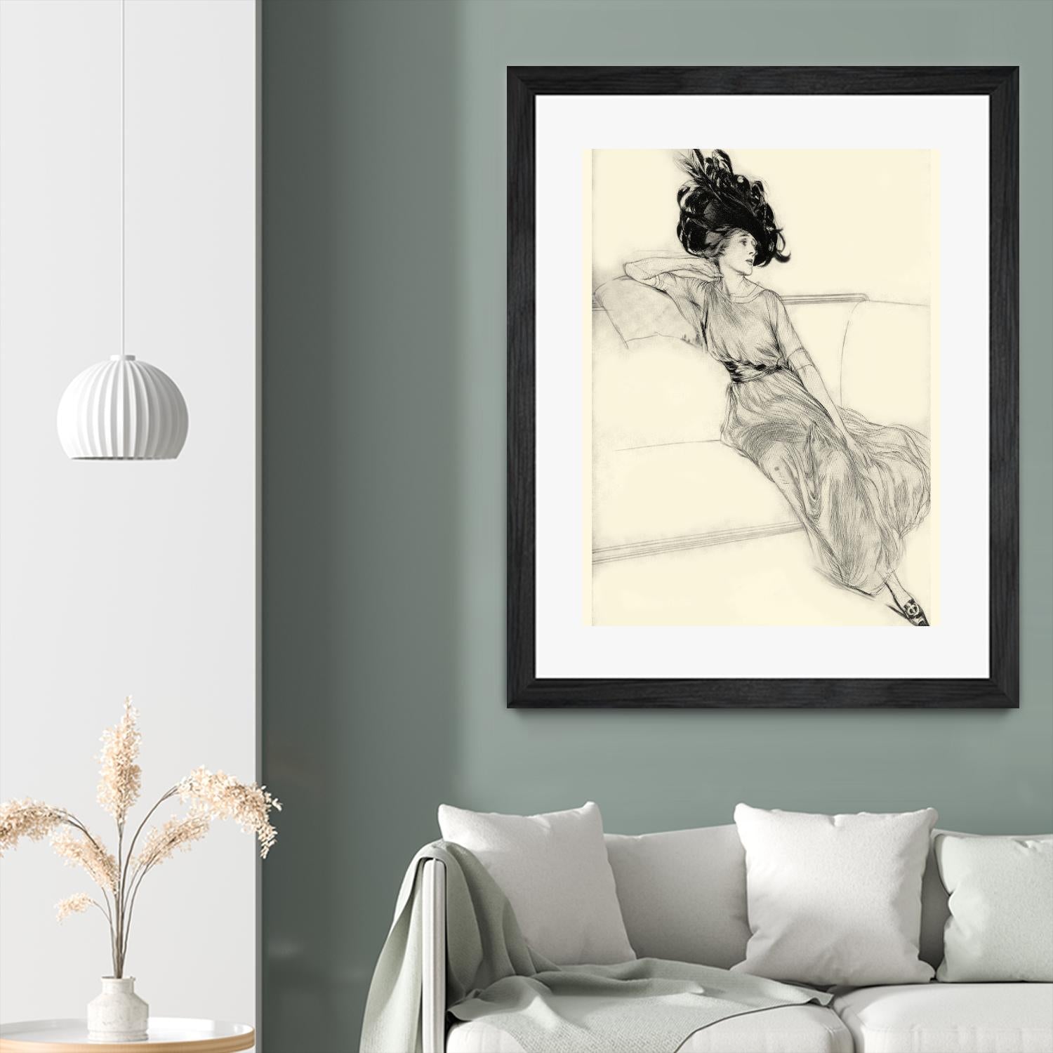 Feather Hat I by Vision Studio on GIANT ART - black fashion