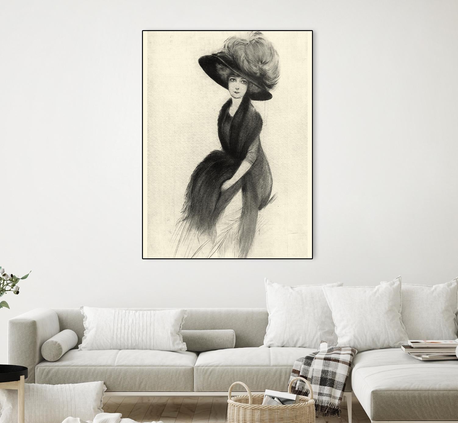 Feather Hat II by Vision Studio on GIANT ART - black fashion