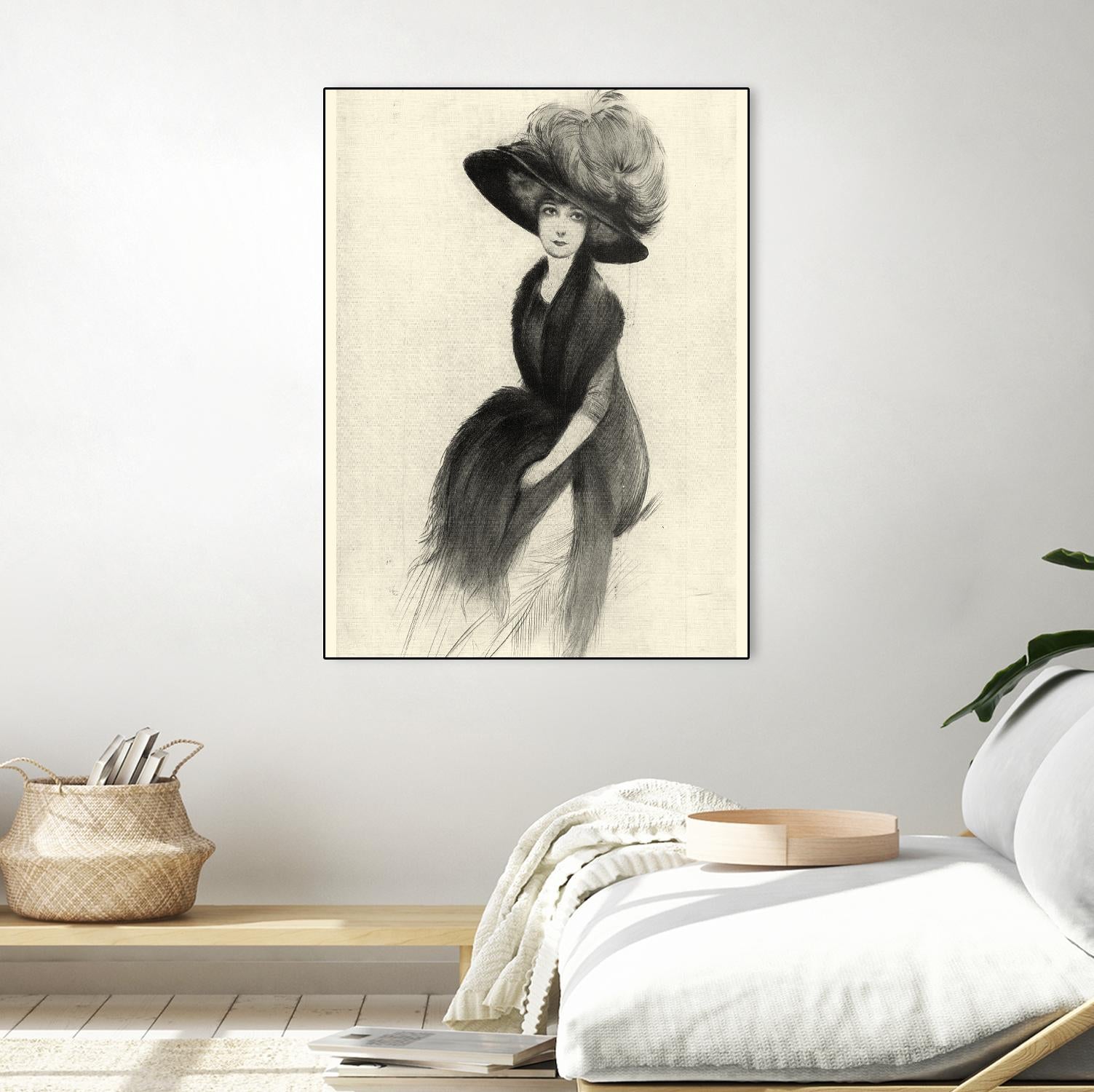 Feather Hat II by Vision Studio on GIANT ART - black fashion