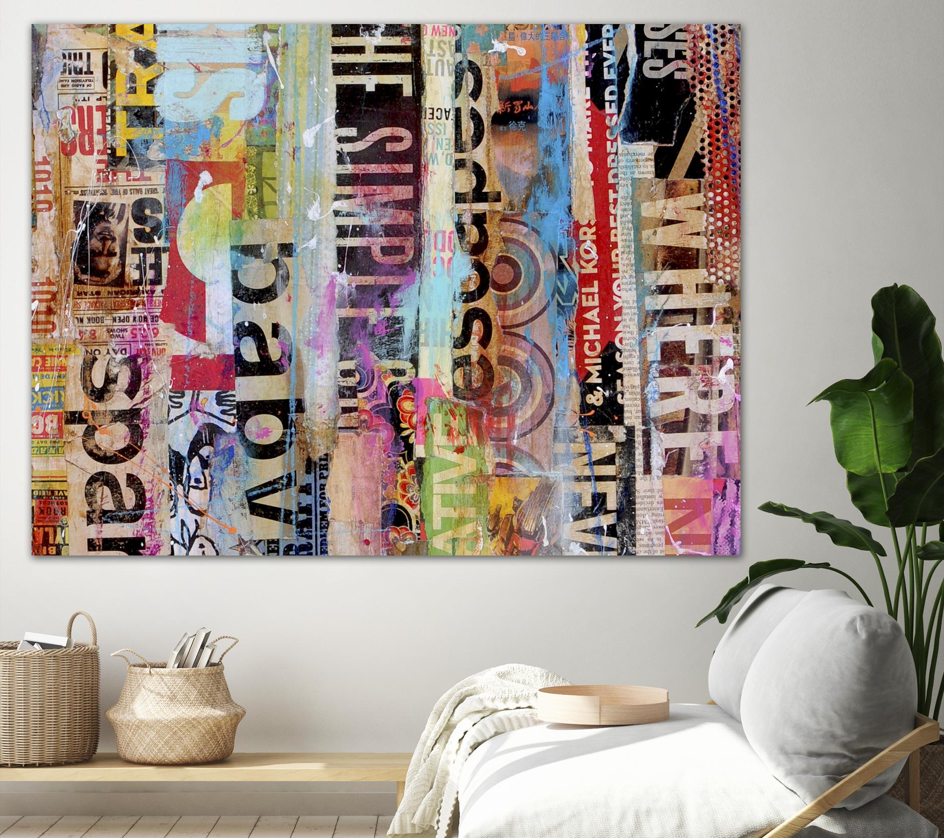 Metro Mix 21 II by Erin Ashley on GIANT ART - pink abstract