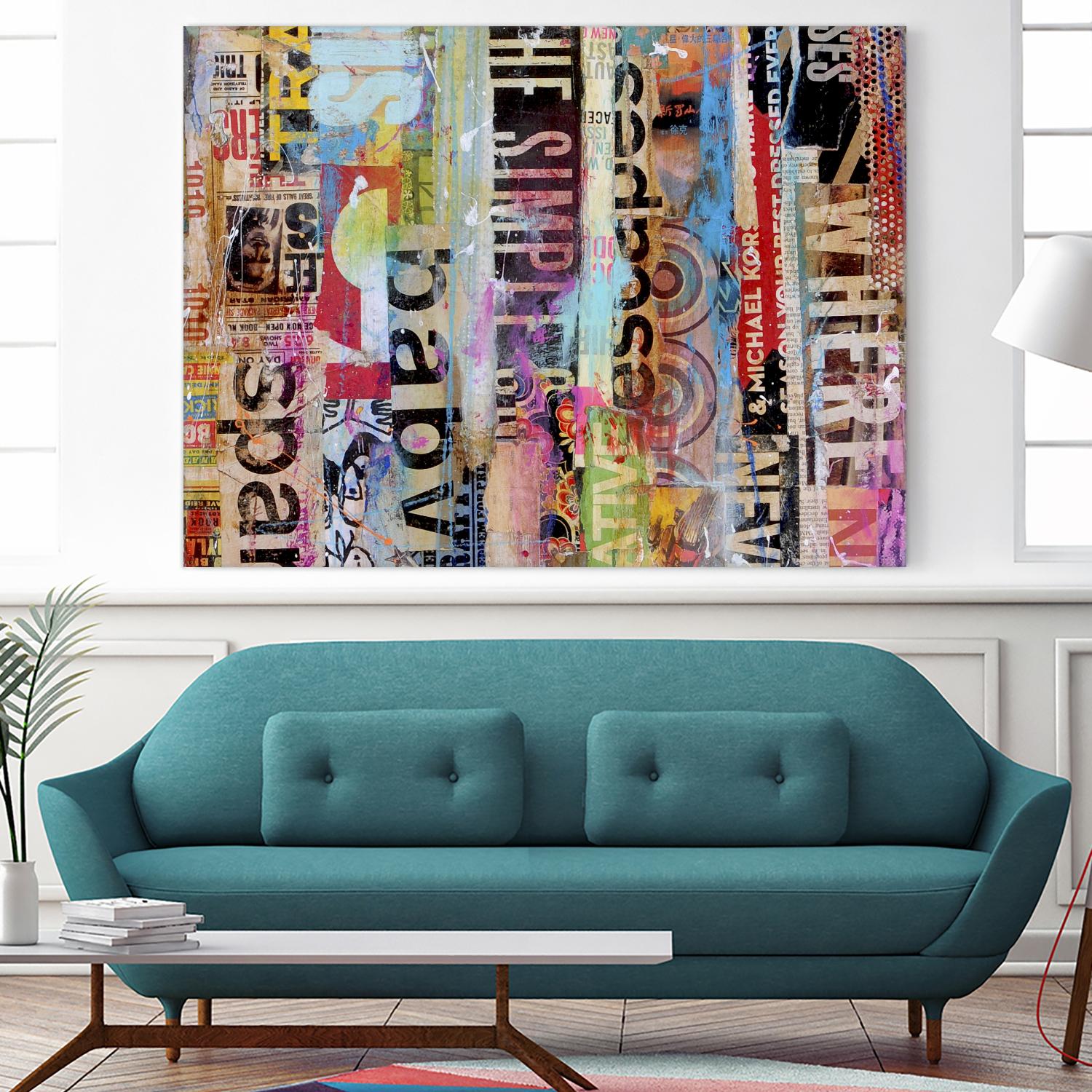 Metro Mix 21 II by Erin Ashley on GIANT ART - pink abstract