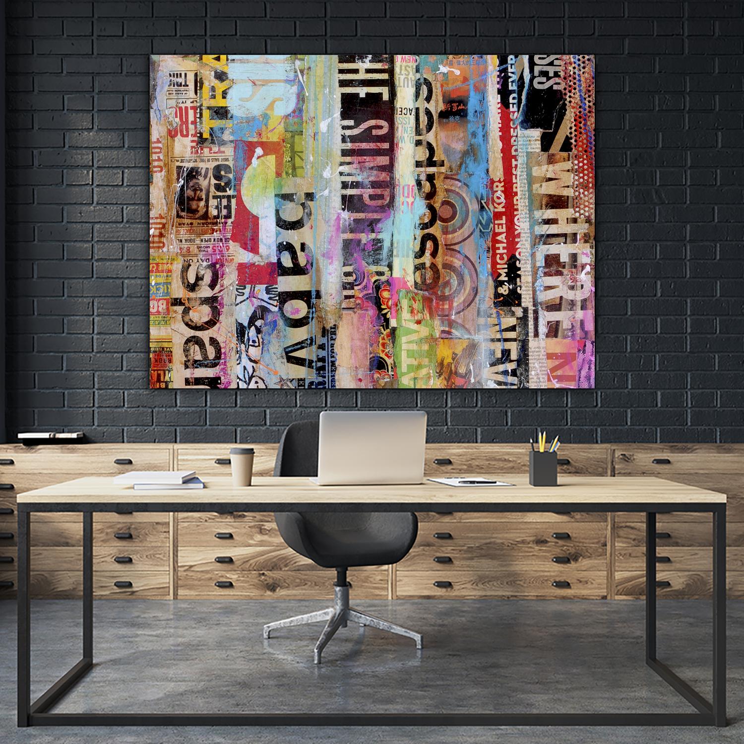 Metro Mix 21 II by Erin Ashley on GIANT ART - pink abstract