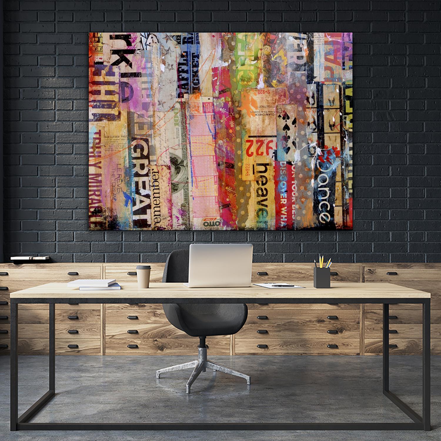 Metro Mix 21 III by Erin Ashley on GIANT ART - pink abstract