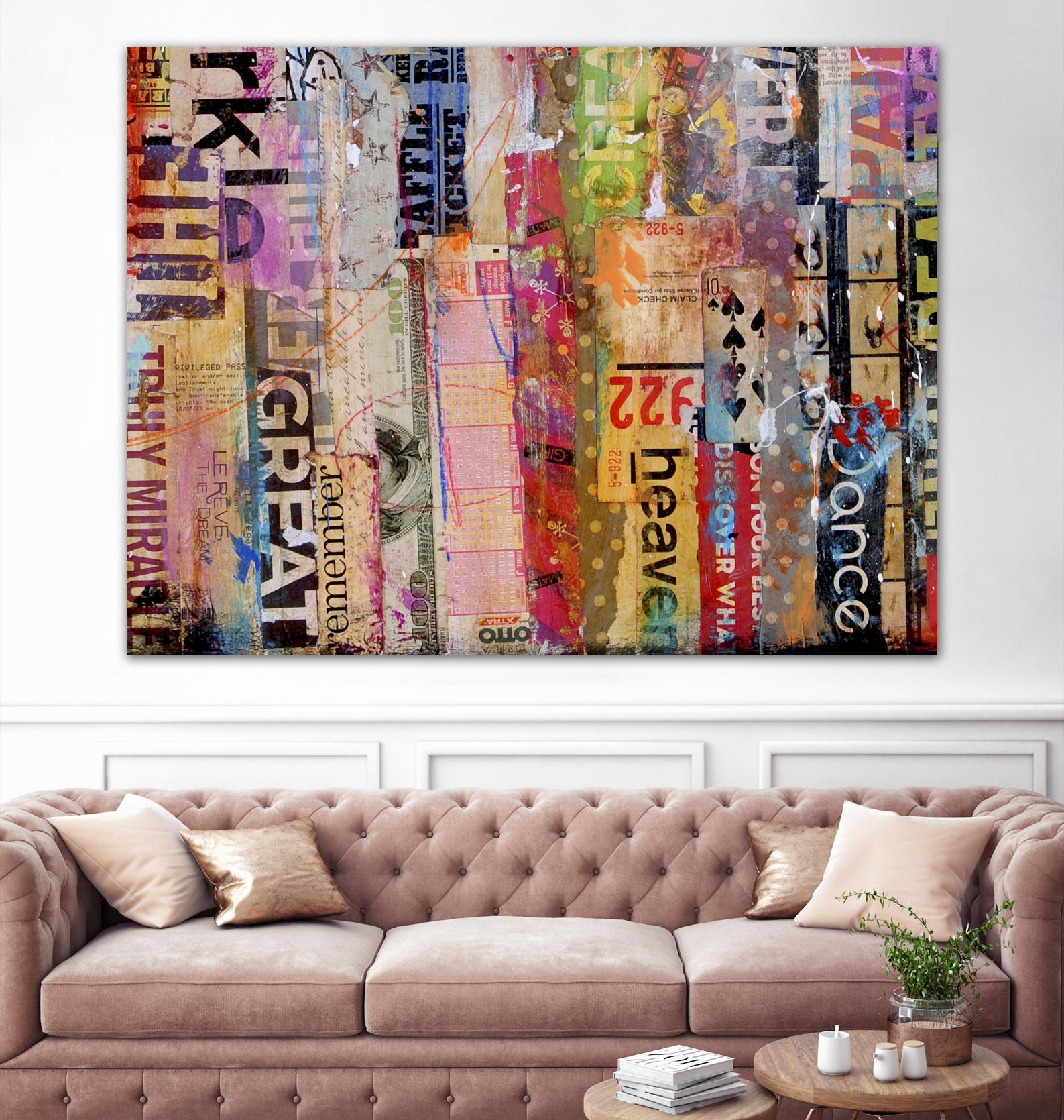 Metro Mix 21 III by Erin Ashley on GIANT ART - pink abstract