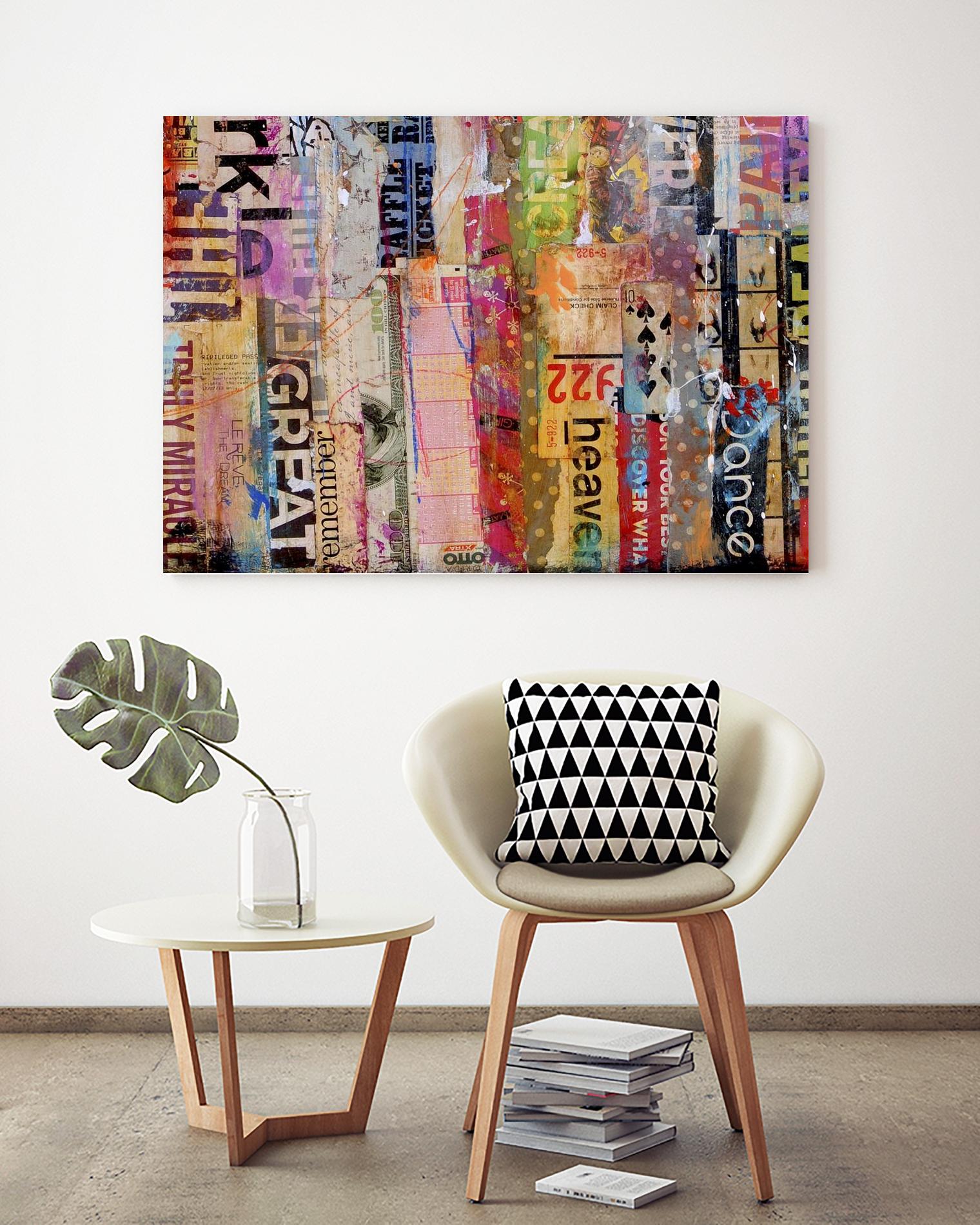 Metro Mix 21 III by Erin Ashley on GIANT ART - pink abstract