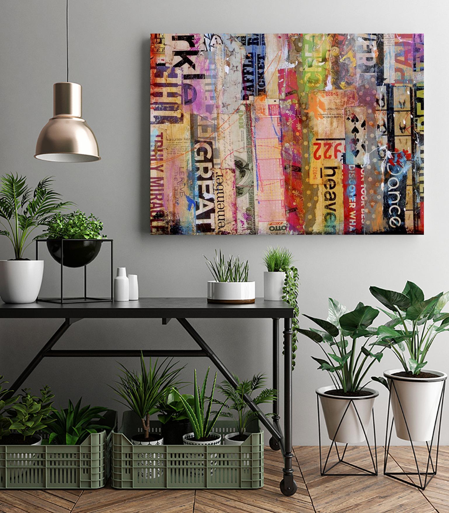 Metro Mix 21 III by Erin Ashley on GIANT ART - pink abstract