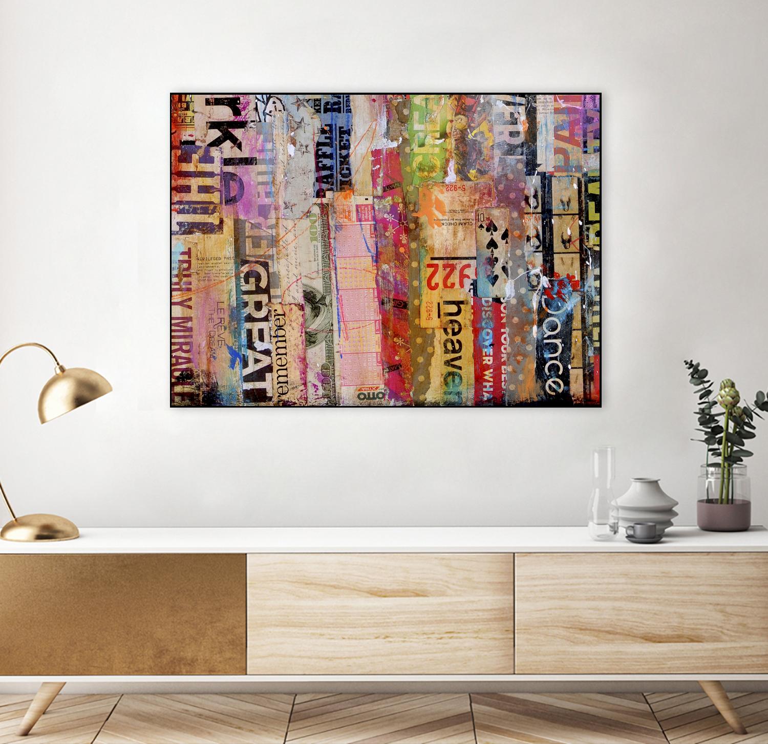 Metro Mix 21 III by Erin Ashley on GIANT ART - pink abstract