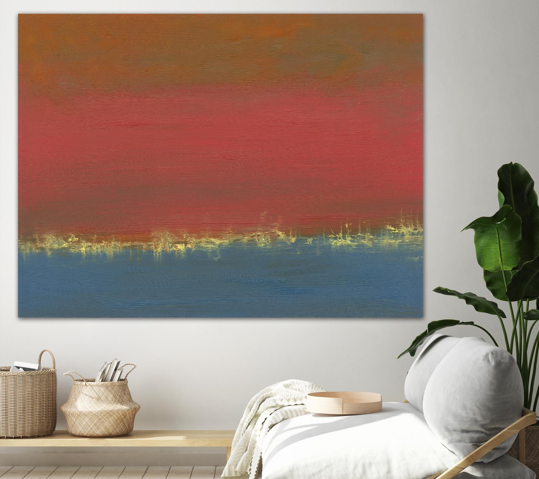 Harbor Light IV by Sharon Gordon on GIANT ART - red abstract