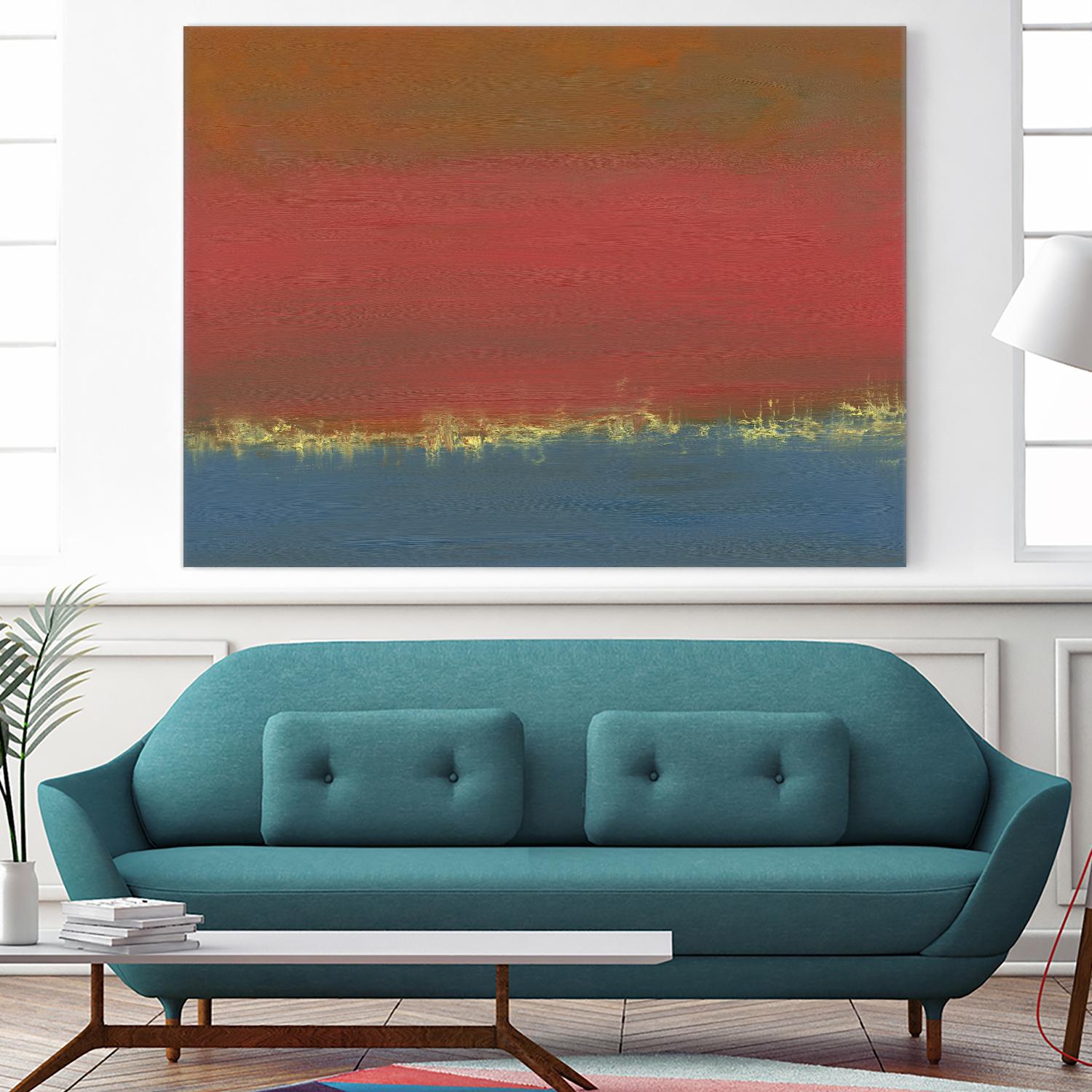 Harbor Light IV by Sharon Gordon on GIANT ART - red abstract
