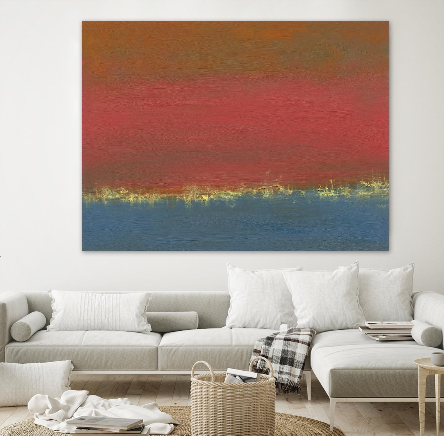 Harbor Light IV by Sharon Gordon on GIANT ART - red abstract