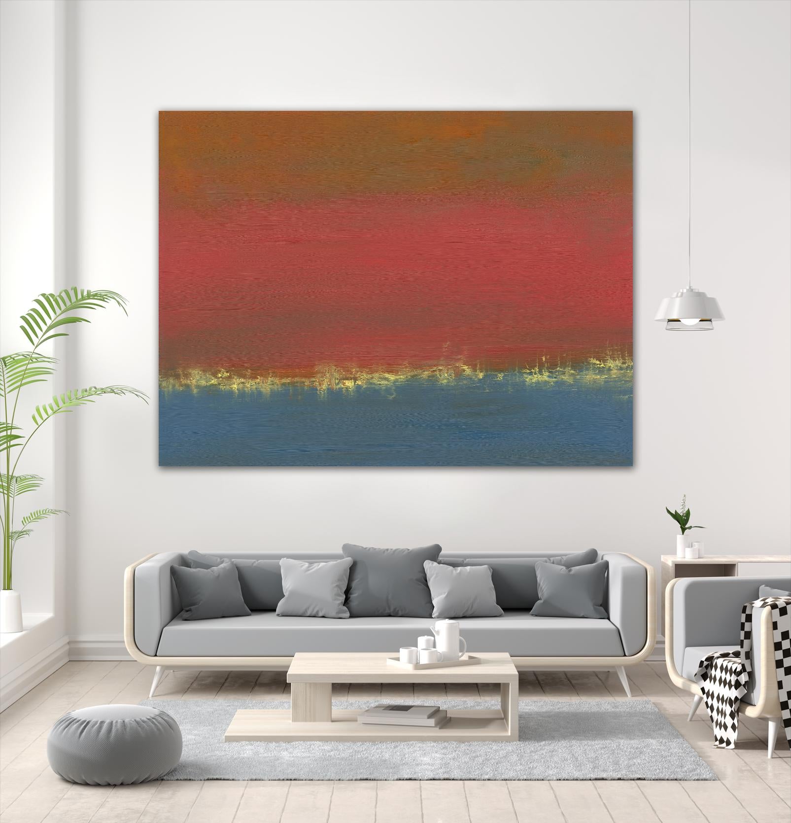Harbor Light IV by Sharon Gordon on GIANT ART - red abstract