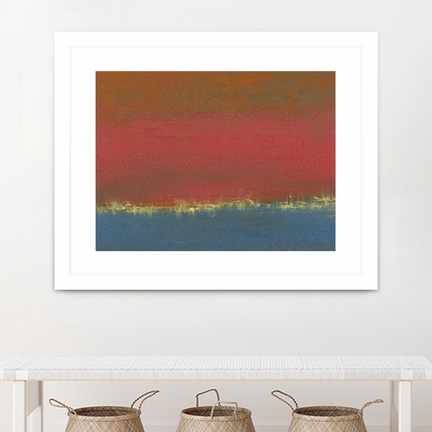 Harbor Light IV by Sharon Gordon on GIANT ART - red abstract