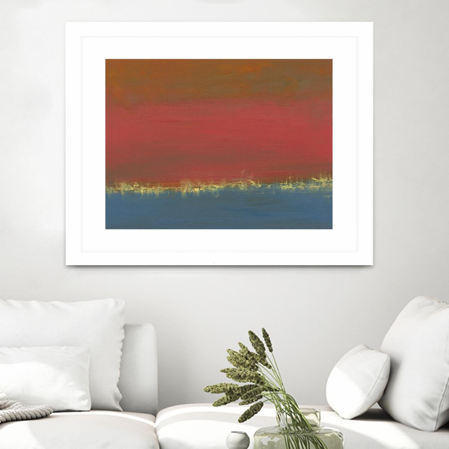 Harbor Light IV by Sharon Gordon on GIANT ART - red abstract