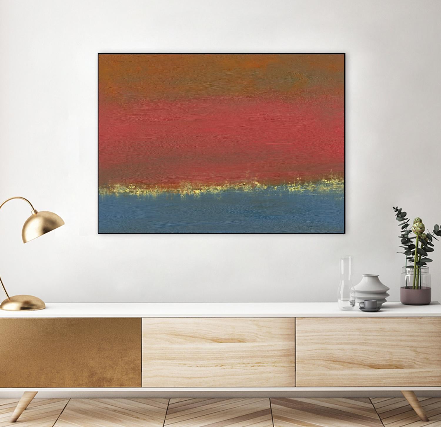 Harbor Light IV by Sharon Gordon on GIANT ART - red abstract