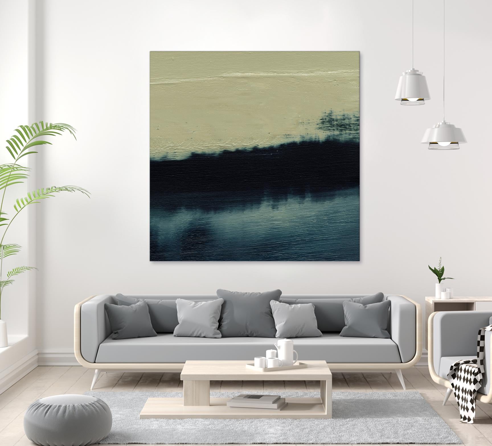 Water II by Sharon Gordon on GIANT ART - beige abstract