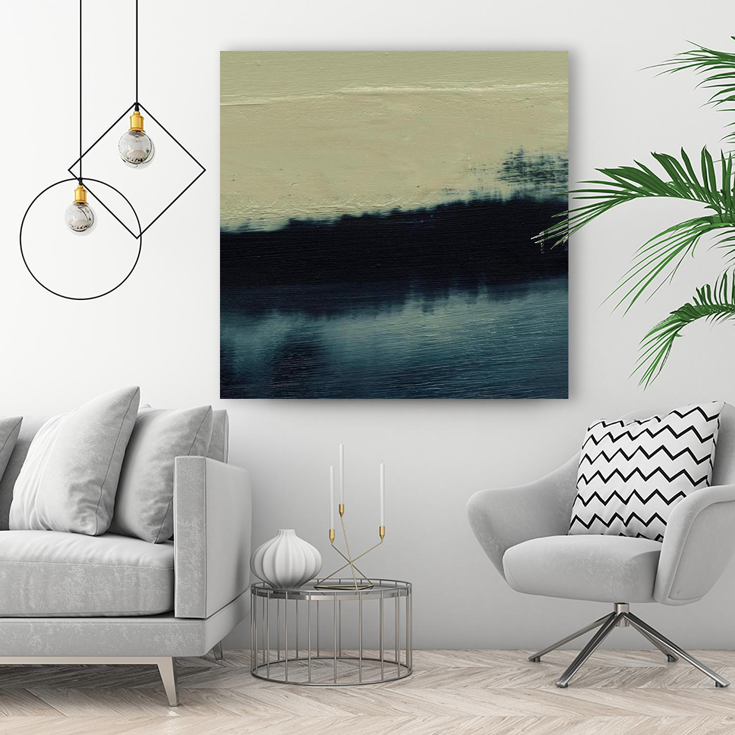 Water II by Sharon Gordon on GIANT ART - beige abstract