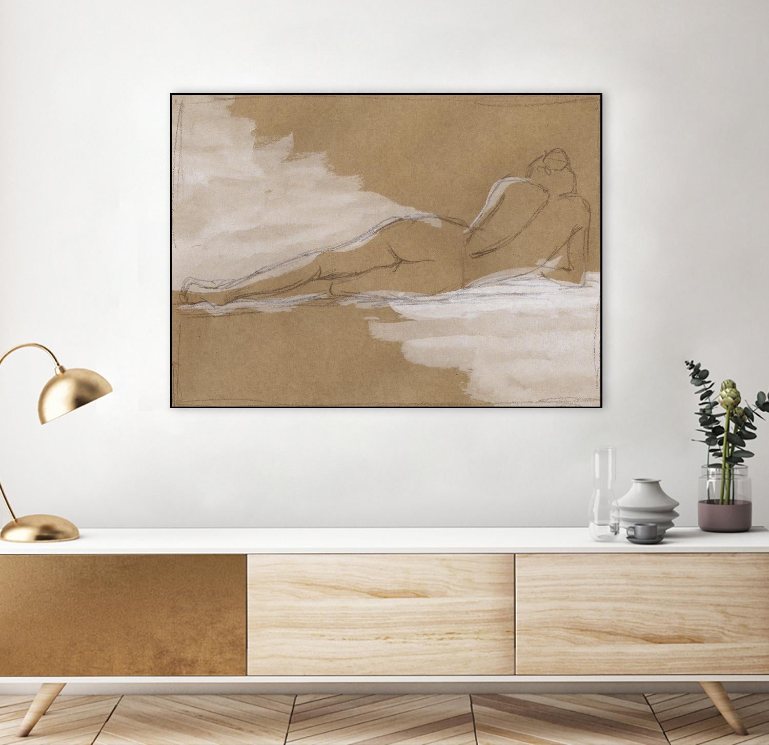 Compositional Figure Study I by Ethan Harper on GIANT ART - brown fashion