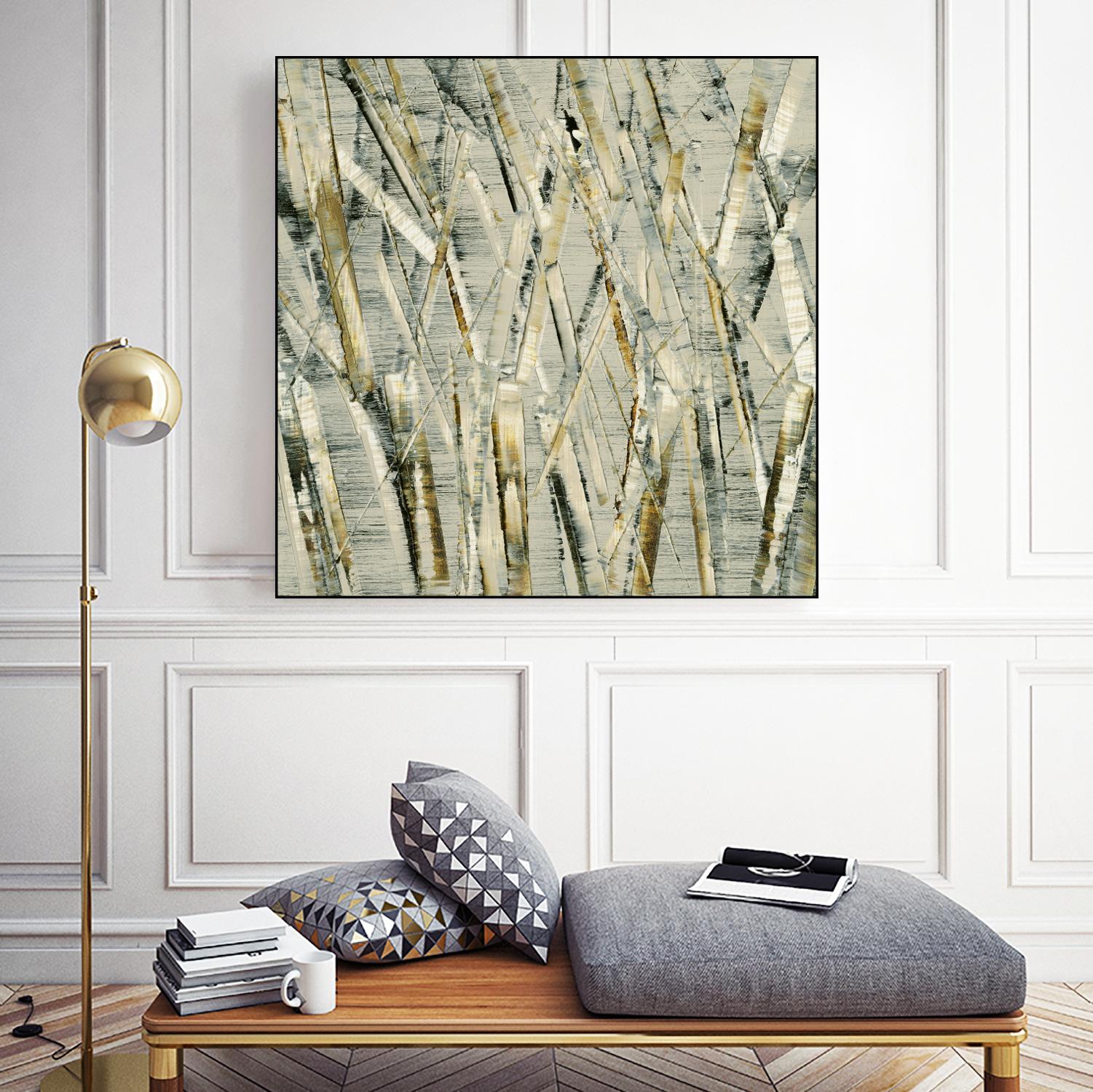 Birches V by Sharon Gordon on GIANT ART - black abstract