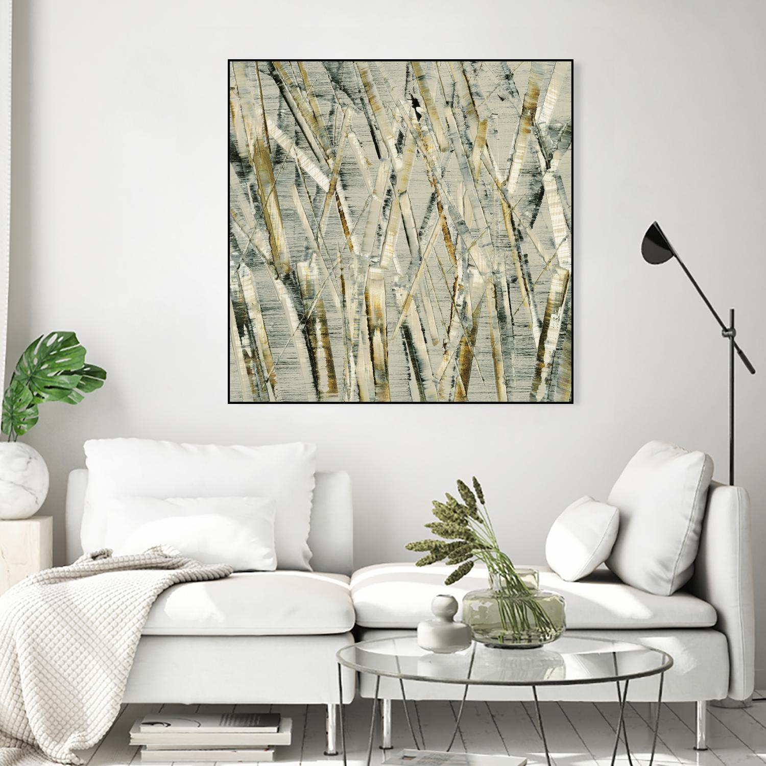 Birches V by Sharon Gordon on GIANT ART - black abstract