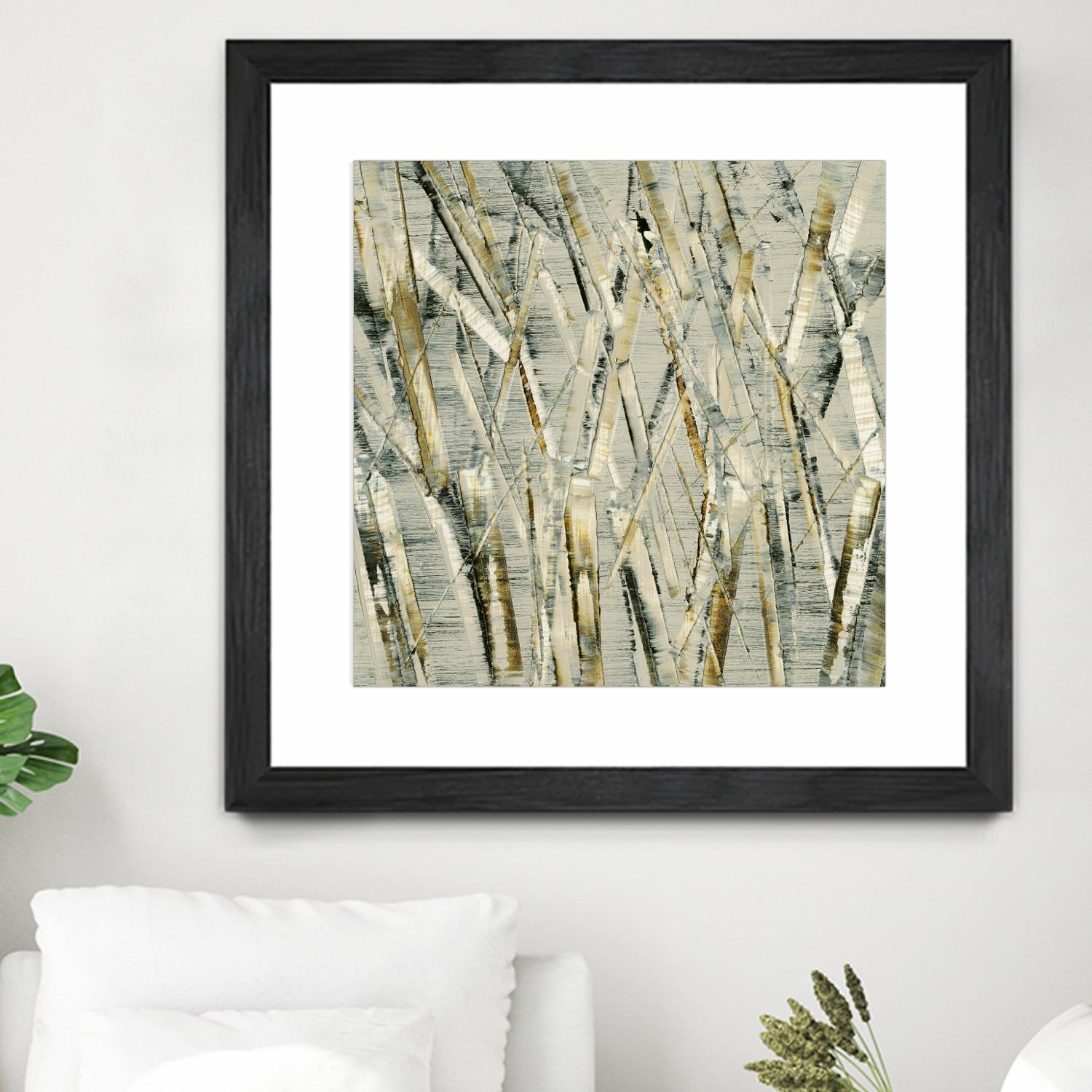 Birches V by Sharon Gordon on GIANT ART - black abstract