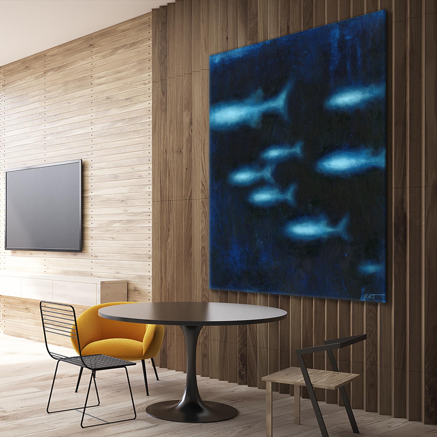 School II by Norman Wyatt on GIANT ART - blue abstract