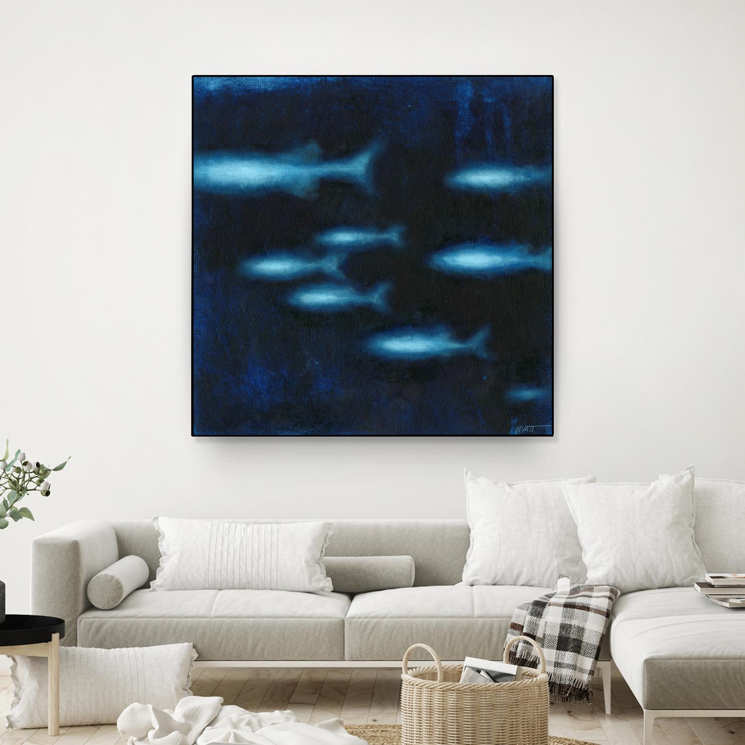 School II by Norman Wyatt on GIANT ART - blue abstract