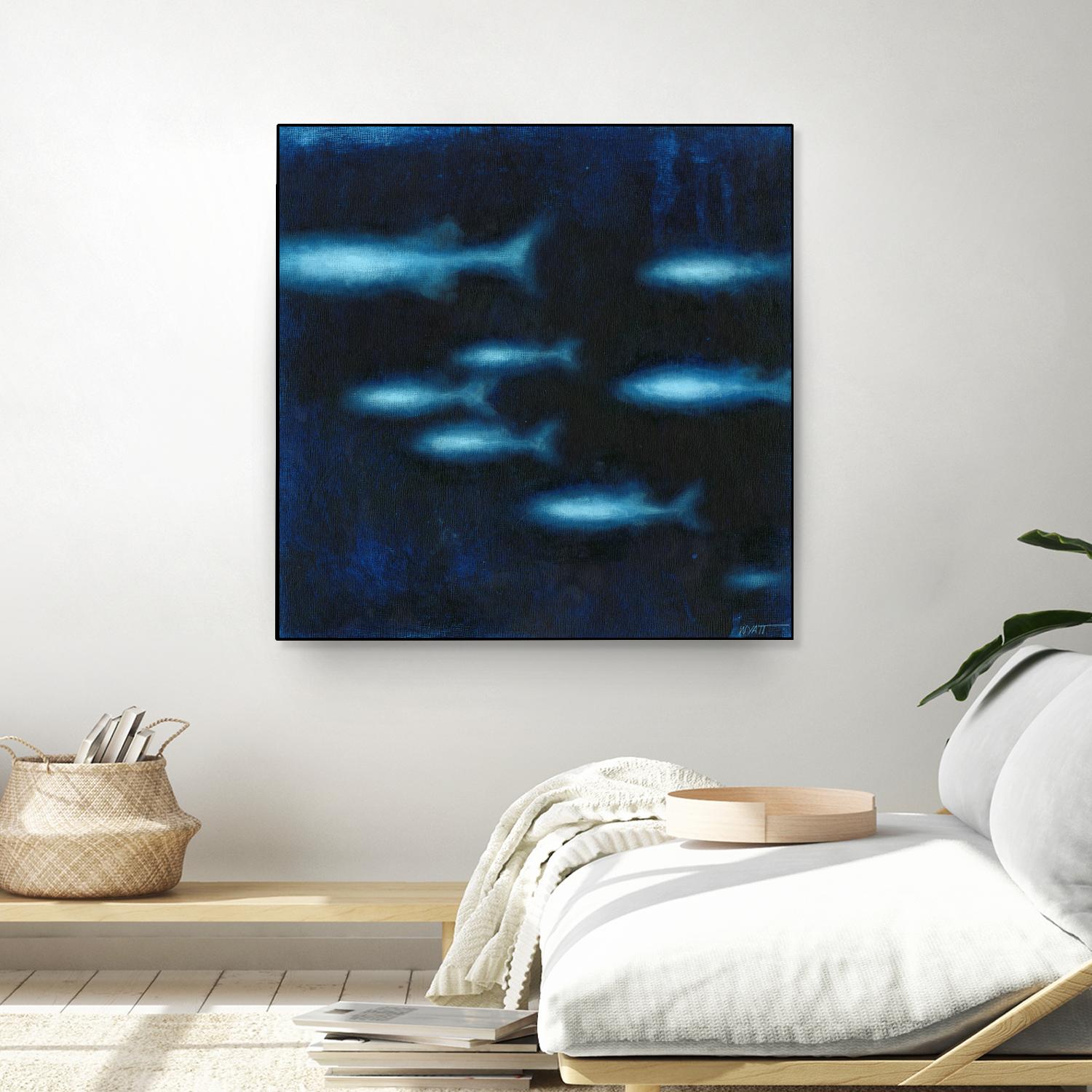 School II by Norman Wyatt on GIANT ART - blue abstract