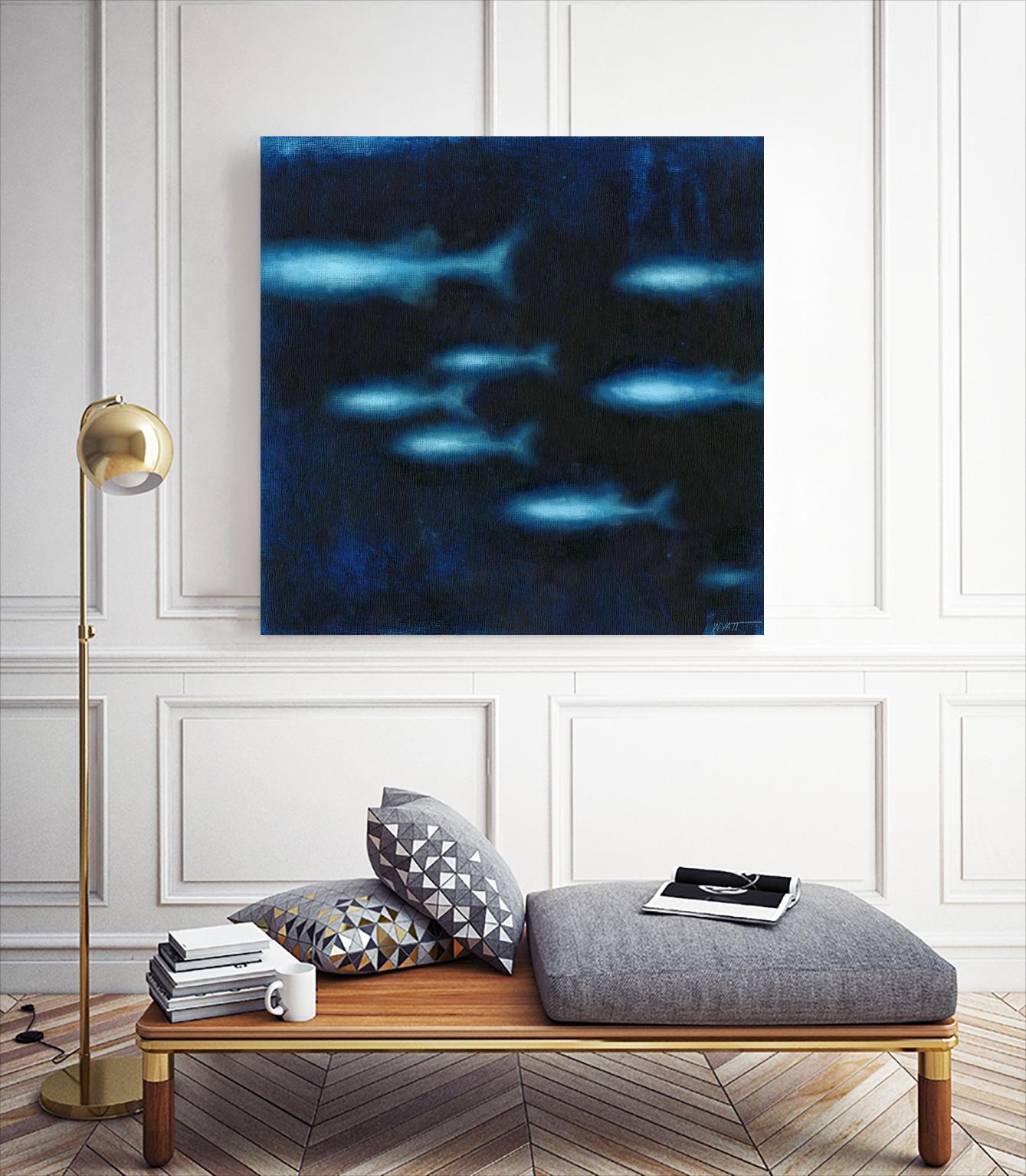 School II by Norman Wyatt on GIANT ART - blue abstract