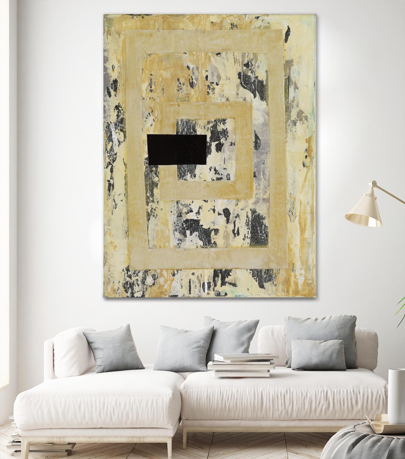 Nickels & Dimes III by Natalie Avondet on GIANT ART - yellow abstract