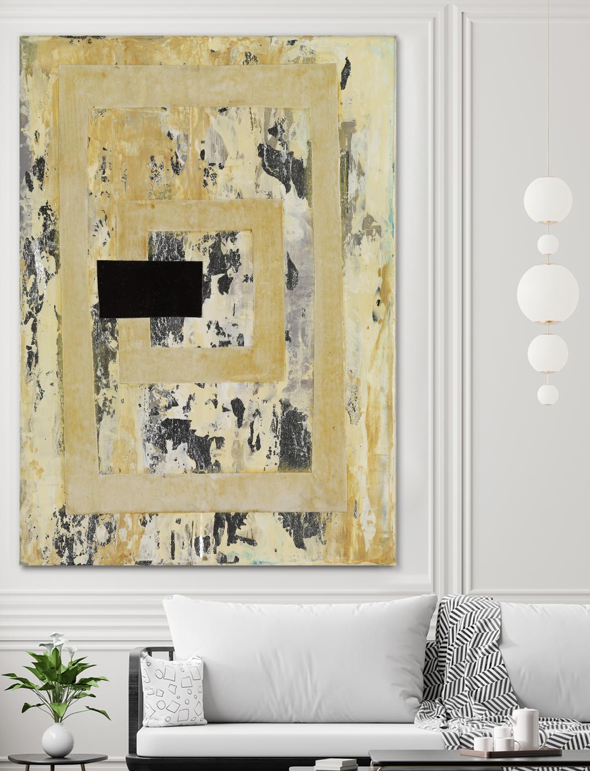 Nickels & Dimes III by Natalie Avondet on GIANT ART - yellow abstract