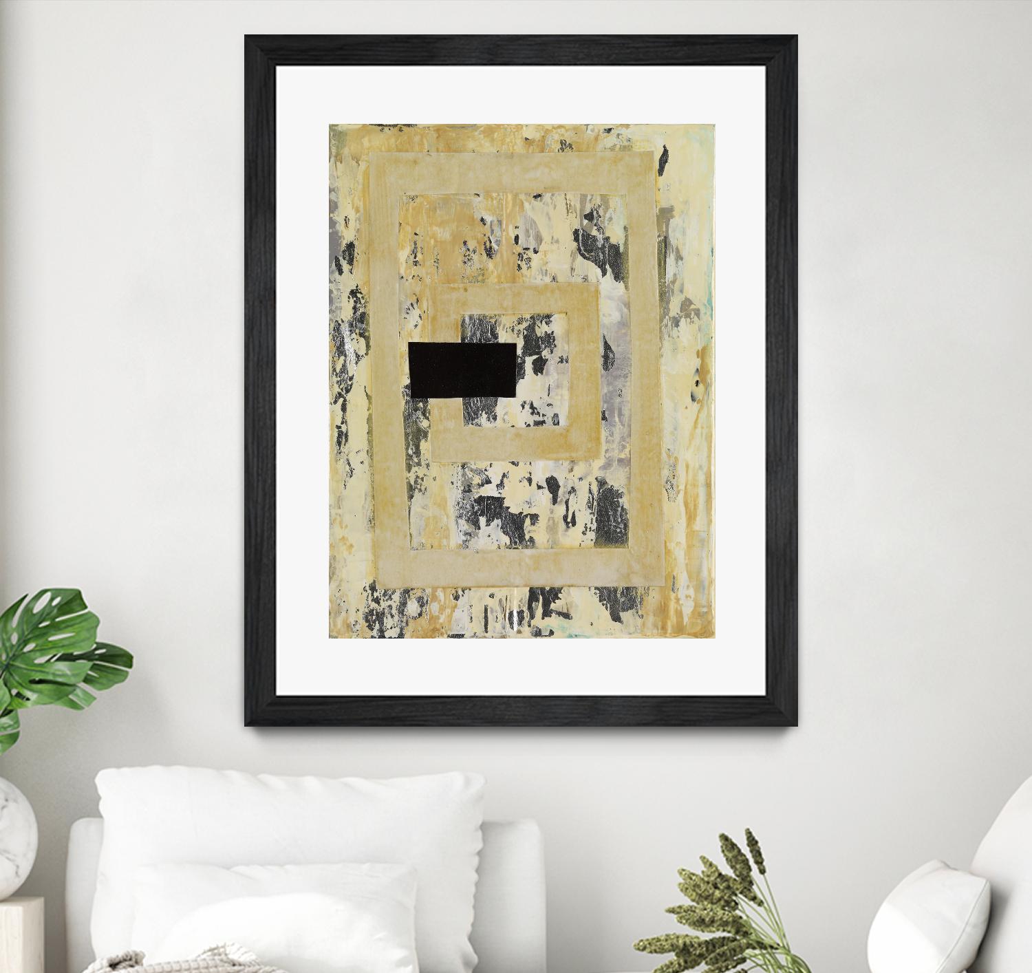 Nickels & Dimes III by Natalie Avondet on GIANT ART - yellow abstract