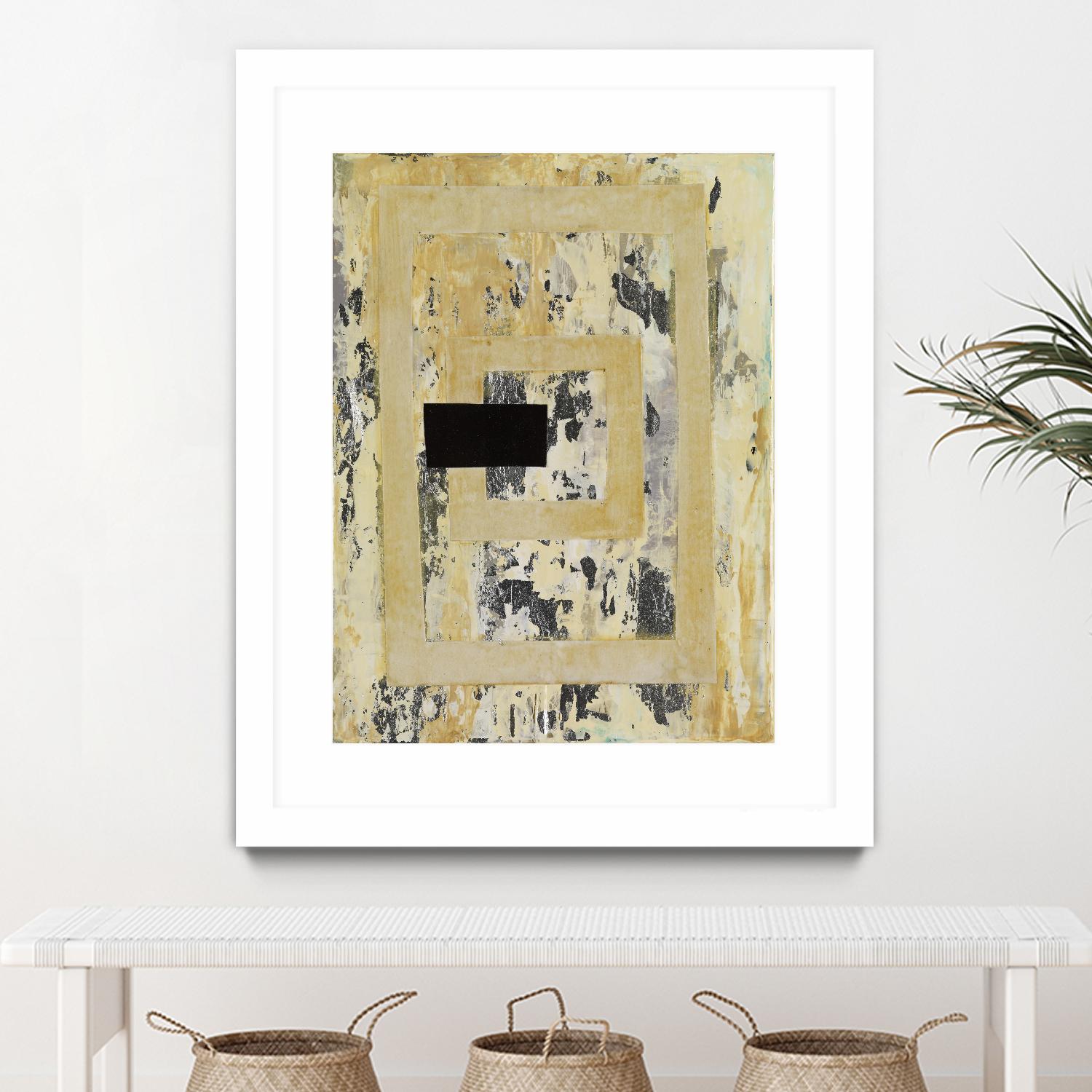 Nickels & Dimes III by Natalie Avondet on GIANT ART - yellow abstract