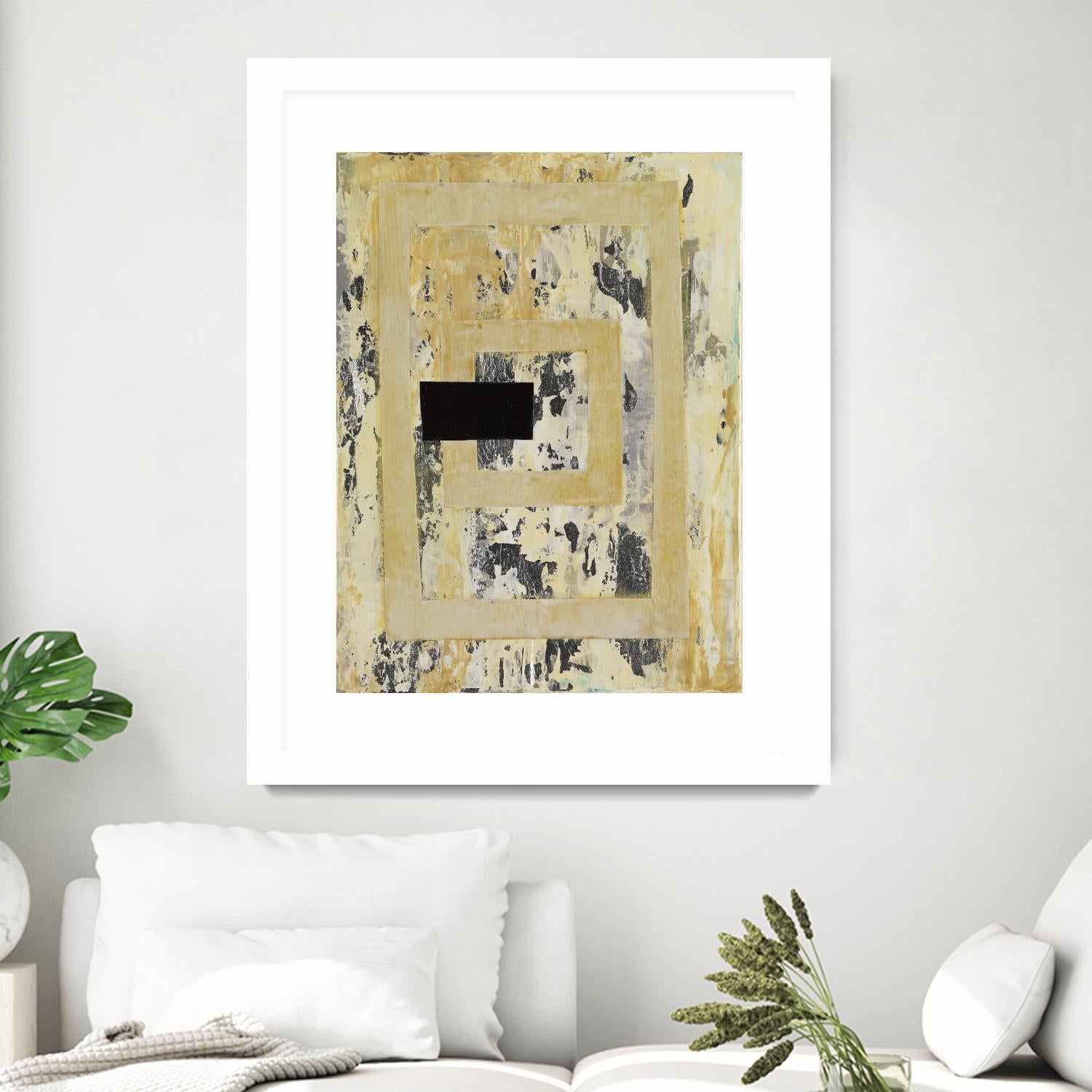 Nickels & Dimes III by Natalie Avondet on GIANT ART - yellow abstract