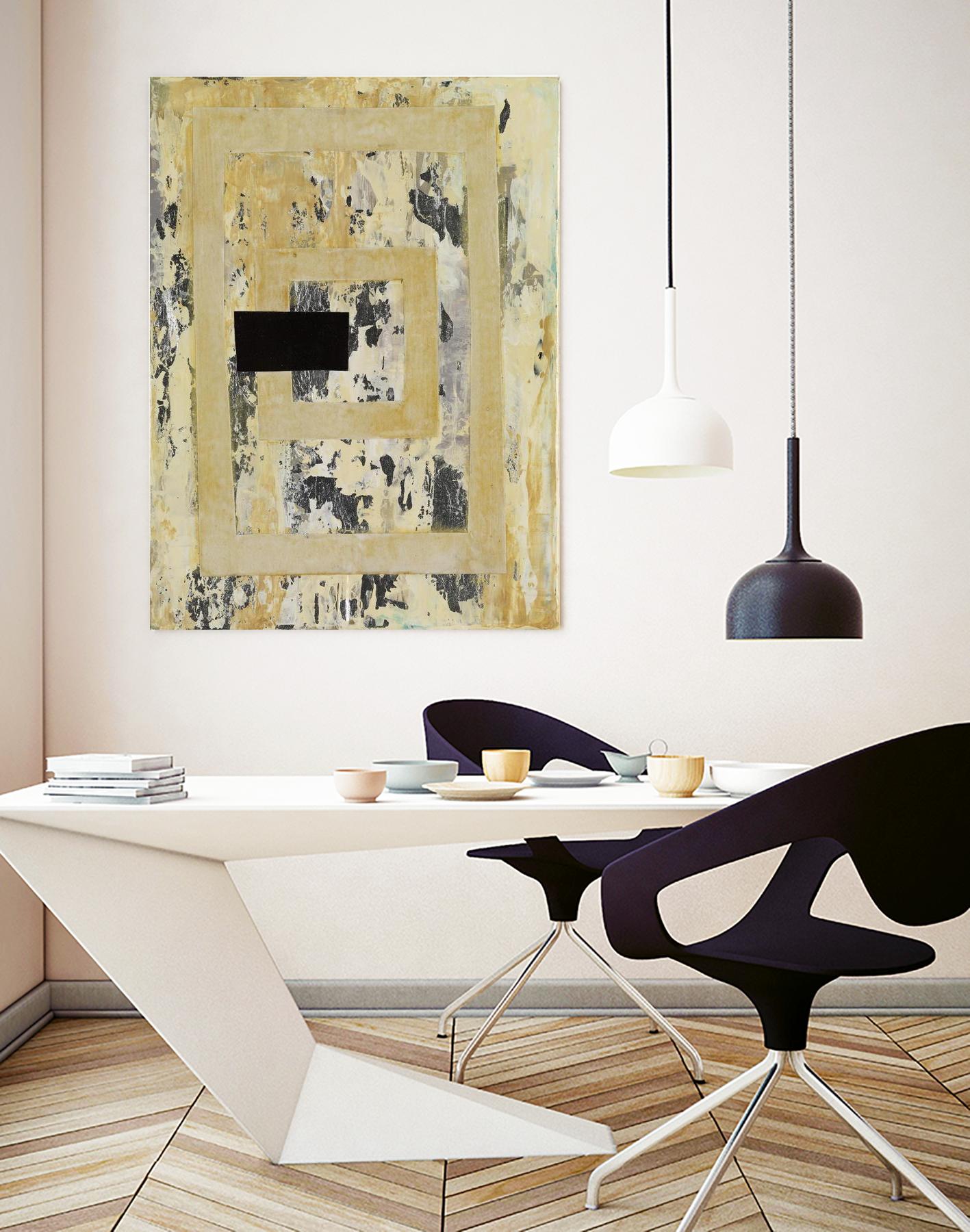 Nickels & Dimes III by Natalie Avondet on GIANT ART - yellow abstract