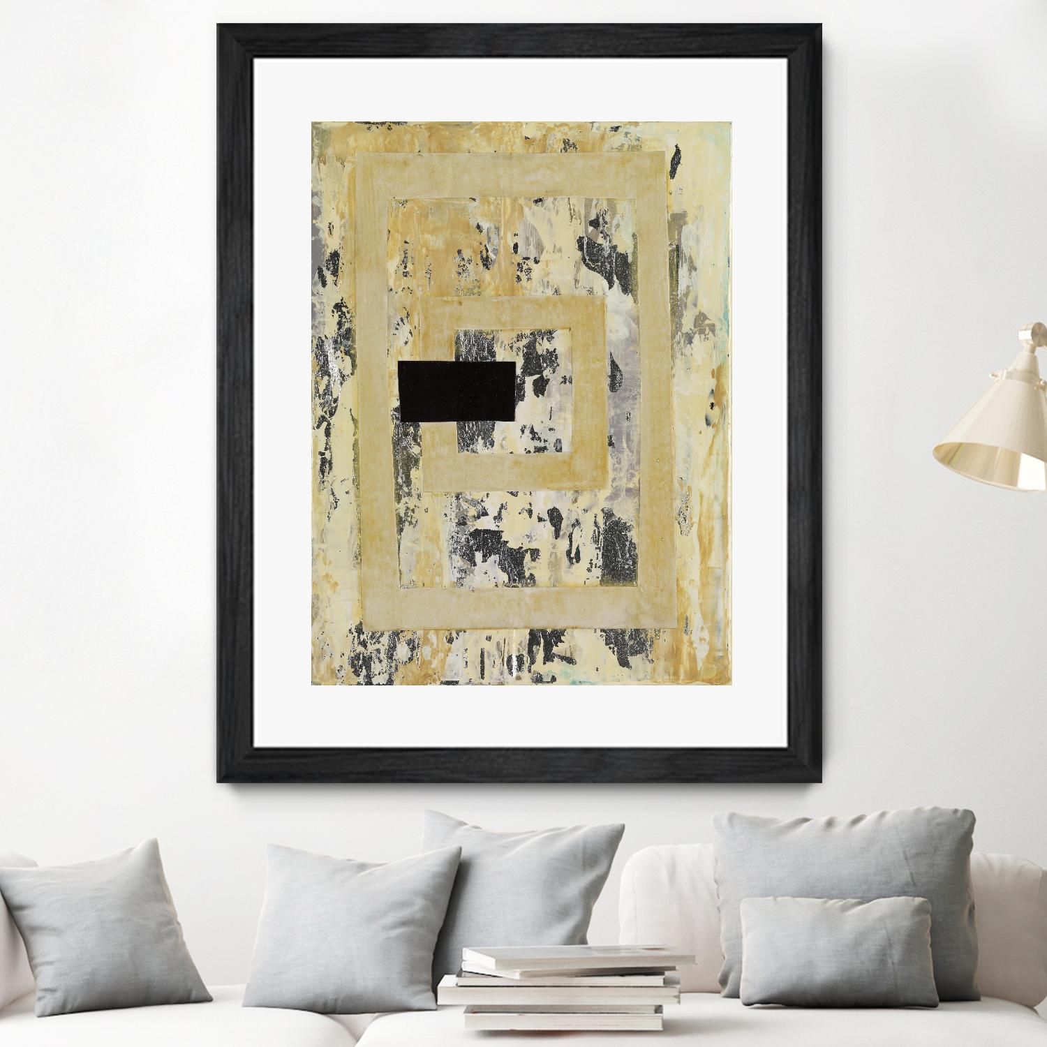 Nickels & Dimes III by Natalie Avondet on GIANT ART - yellow abstract