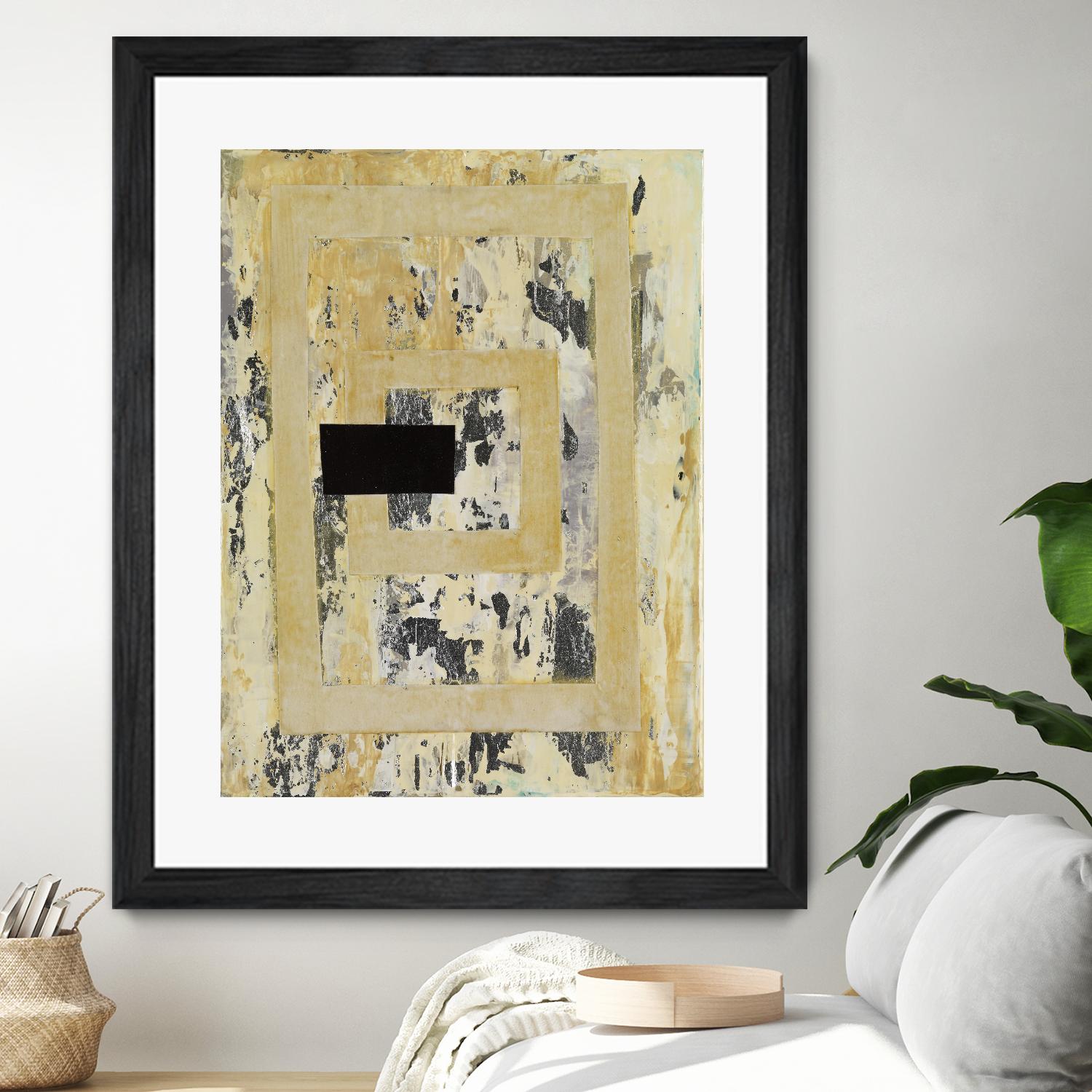 Nickels & Dimes III by Natalie Avondet on GIANT ART - yellow abstract